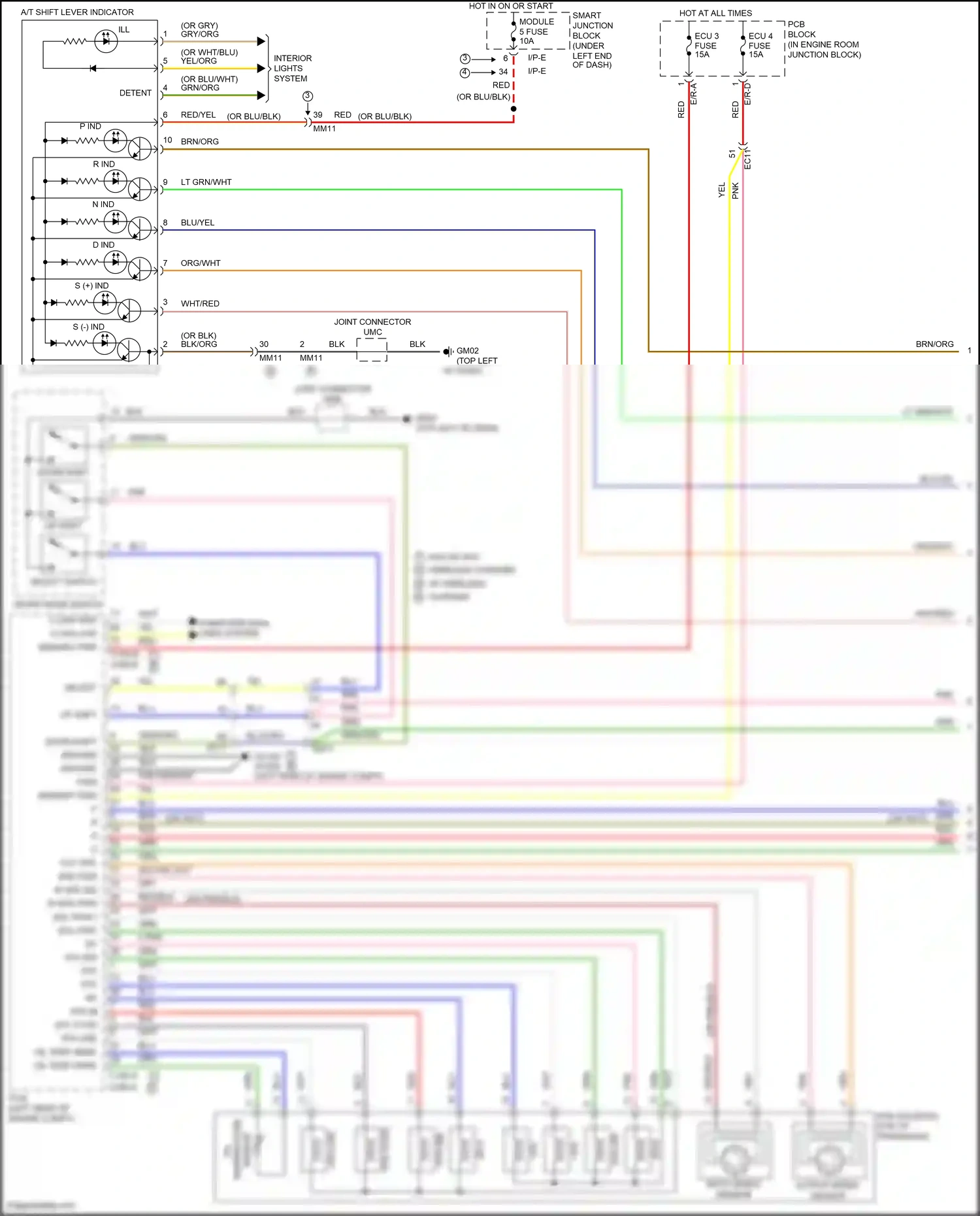 Wiring diagram down shift for Hyundai Avante VI facelift (2018-2020) (3 of 6)