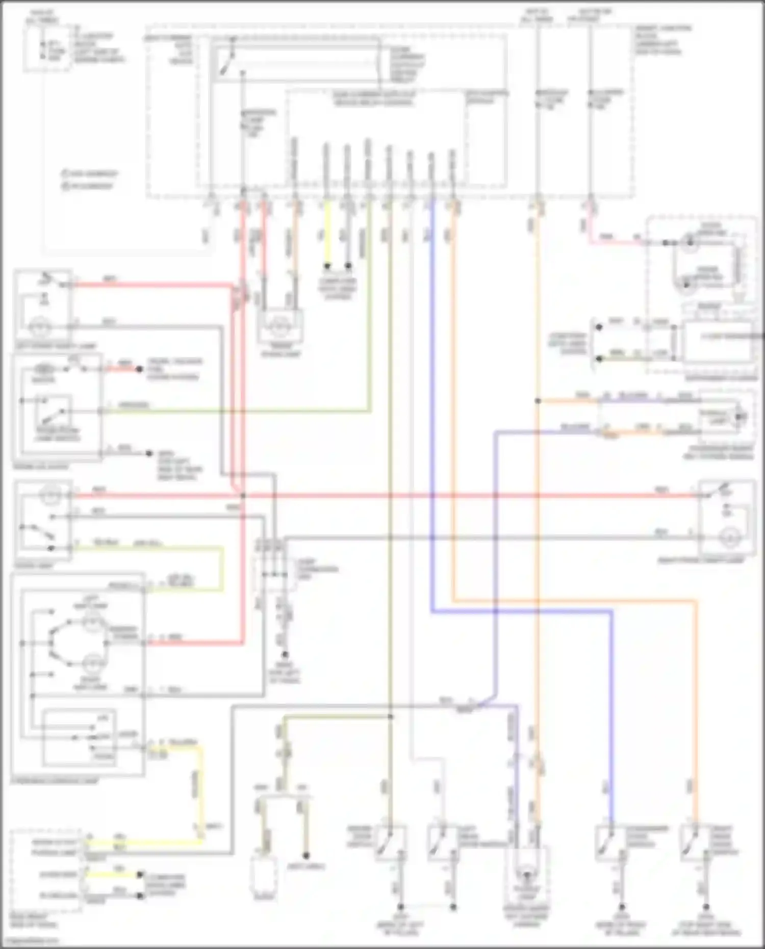 Wiring diagram driver smart key outside handle for Hyundai Avante VI facelift (2018-2020) (1 of 6)