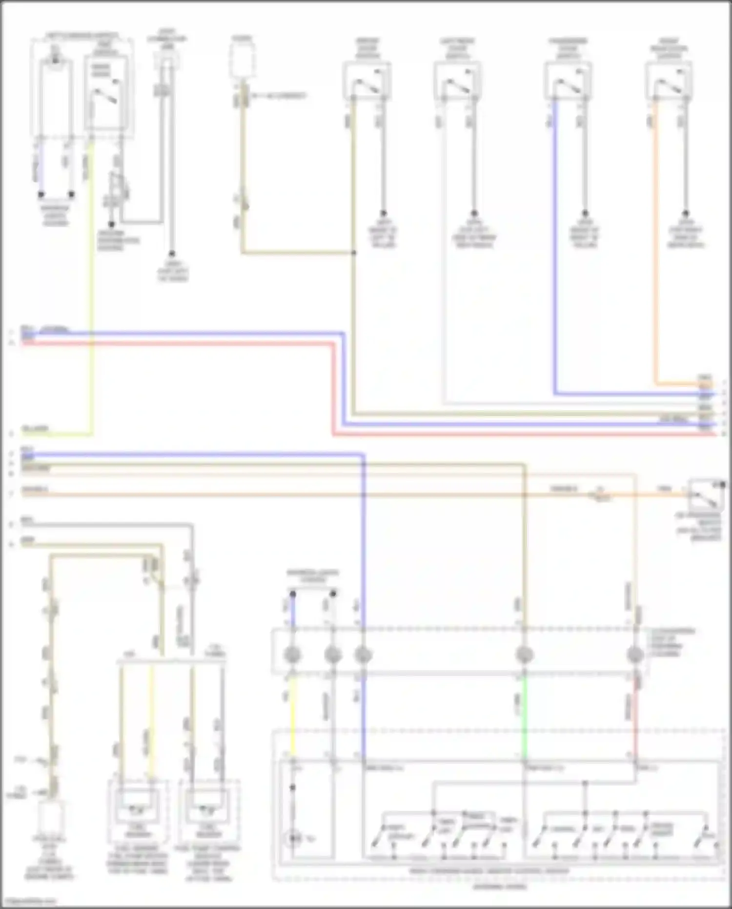 Wiring diagram left console switch for Hyundai Avante VI facelift (2018-2020) (11 of 14)