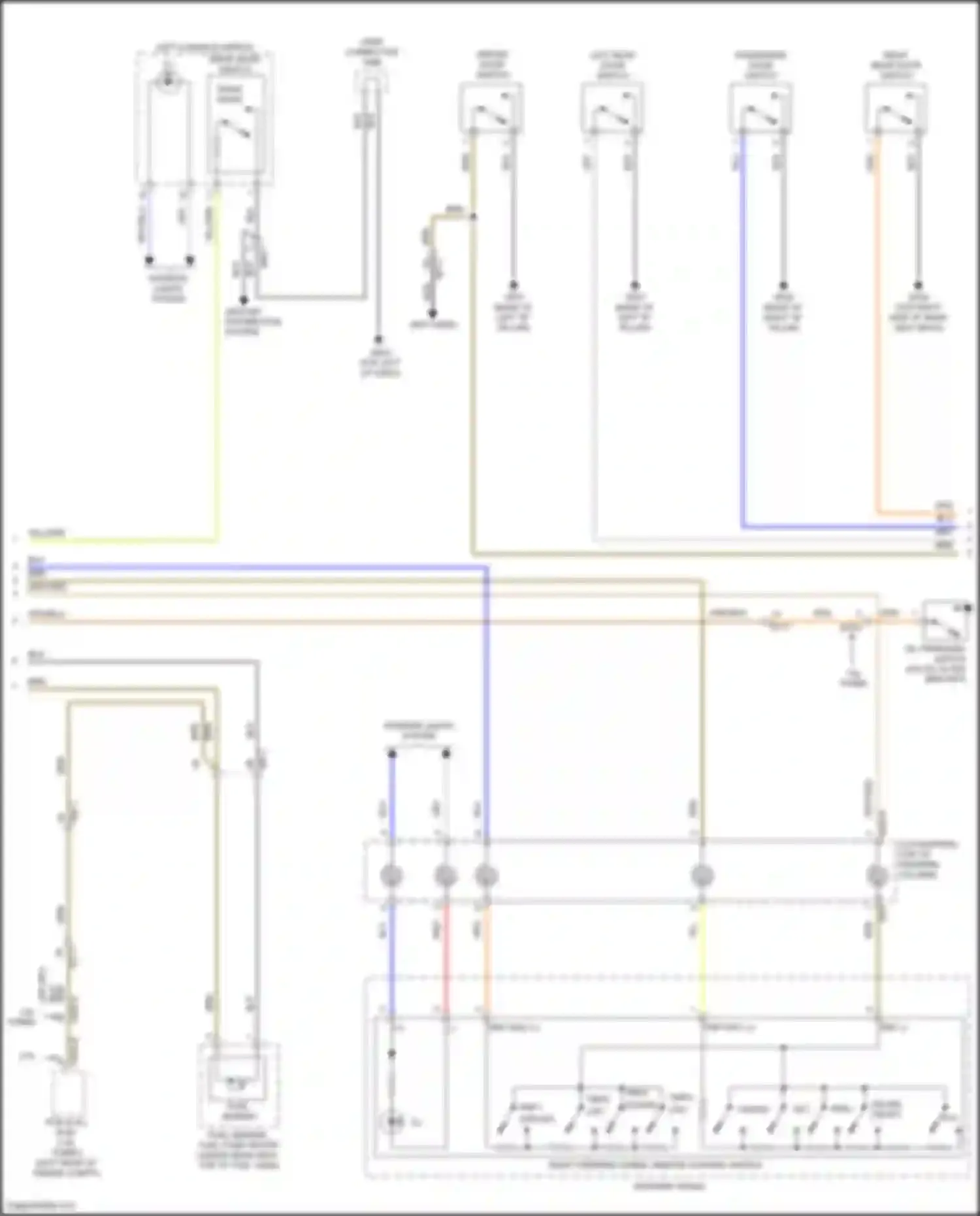 Wiring diagram left console switch for Hyundai Avante VI facelift (2018-2020) (12 of 14)