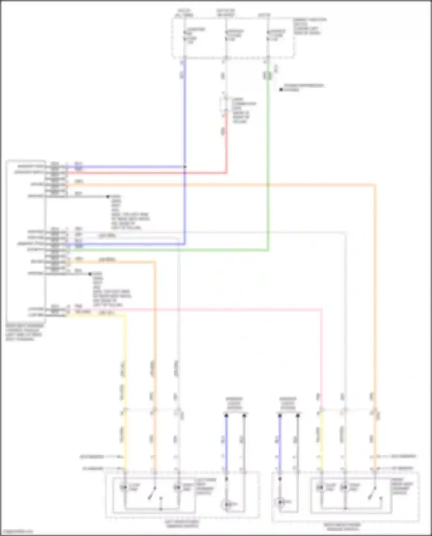Wiring diagram left rear power window switch for Hyundai Avante VI facelift (2018-2020) (6 of 9)