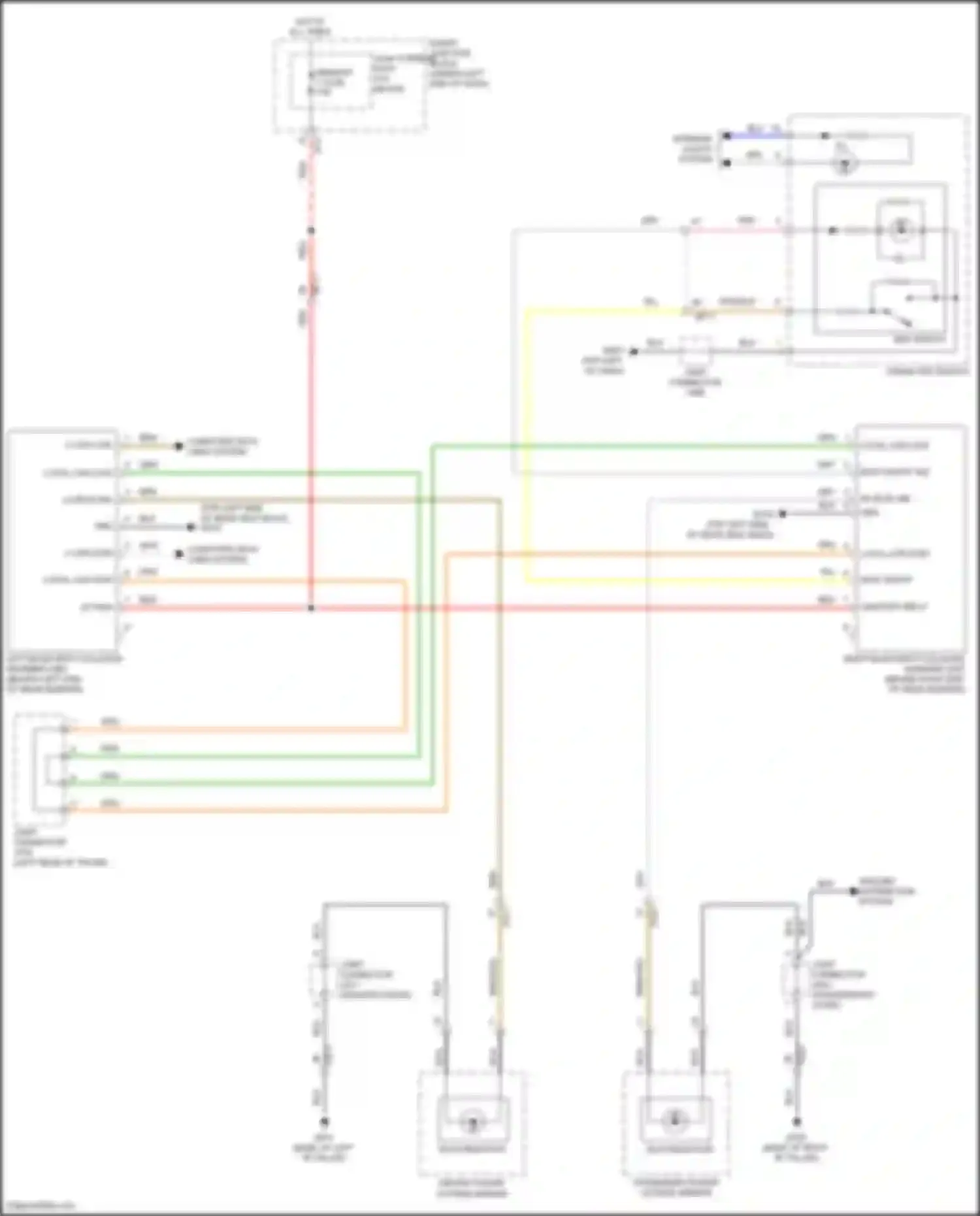 Wiring diagram right blind-spot collision warning unit for Hyundai Avante VI facelift (2018-2020) (1 of 6)