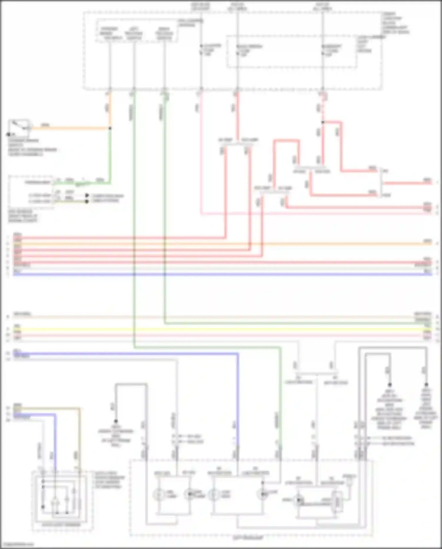 Wiring diagram w/ bi-function w/o bi-function for Hyundai Avante VI facelift (2018-2020) (1 of 4)
