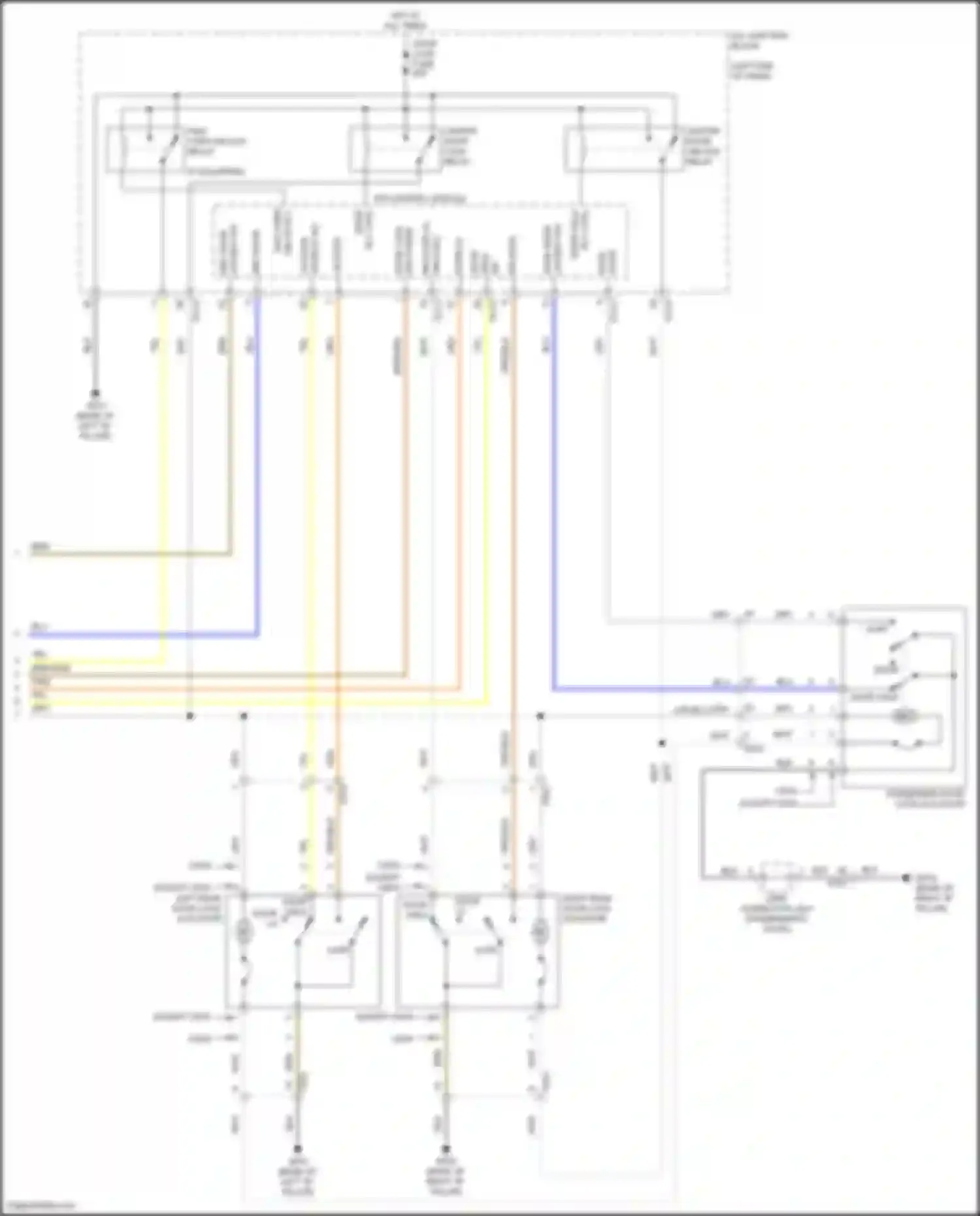 Avante Hyundai VII (2020-2024): Power door locks circuit, w/o nfc (4 of 4)