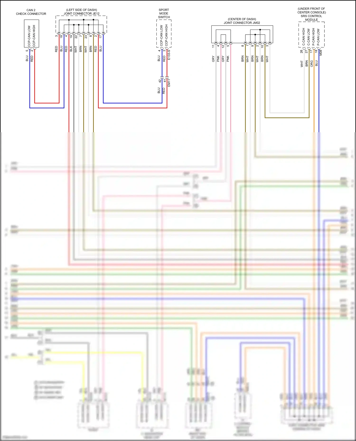 Wiring diagram a/c control module for Hyundai Avante VII (2020-2024) (2 of 18)