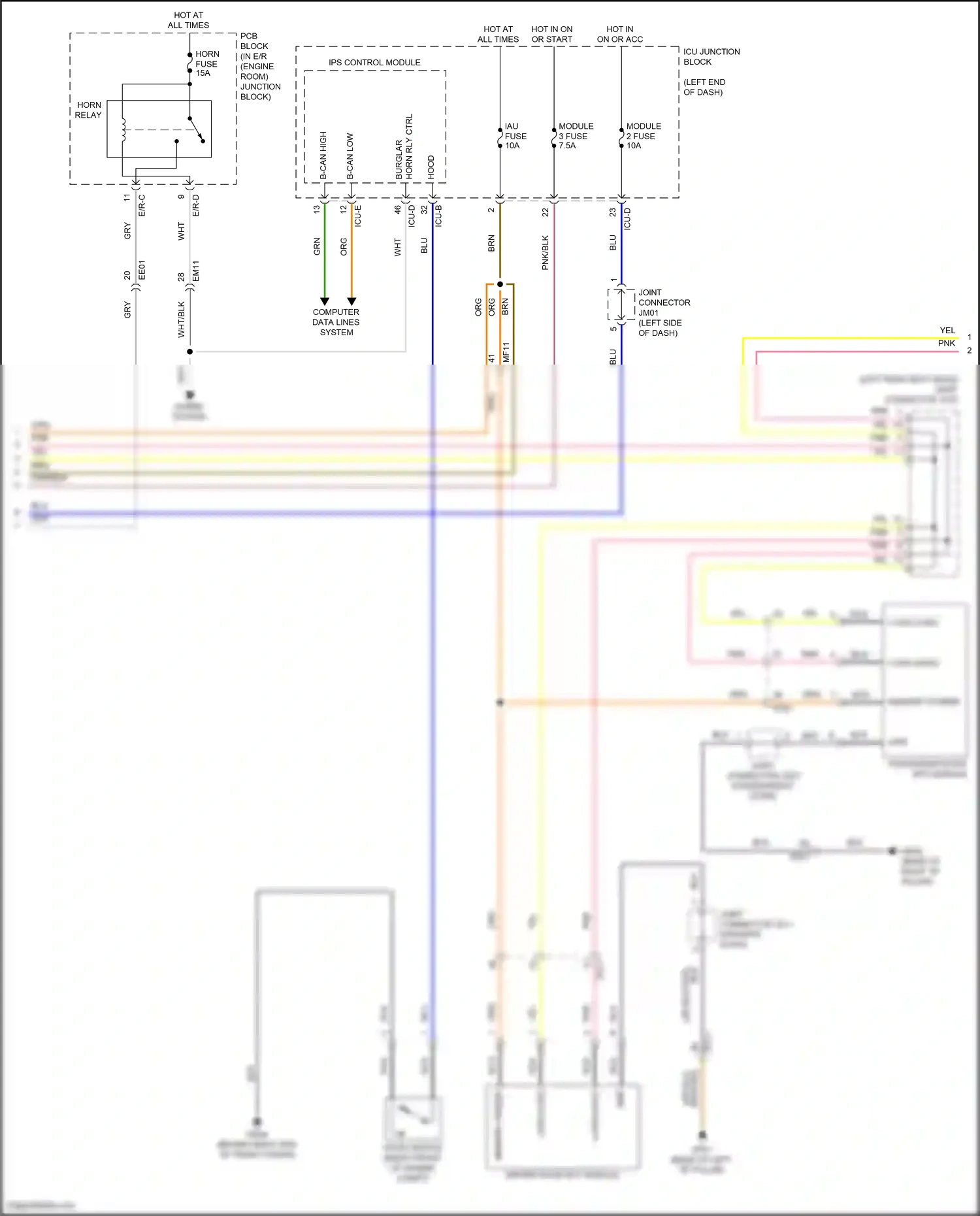 Wiring diagram computer data lines system for Hyundai Avante VII (2020-2024) (23 of 146)
