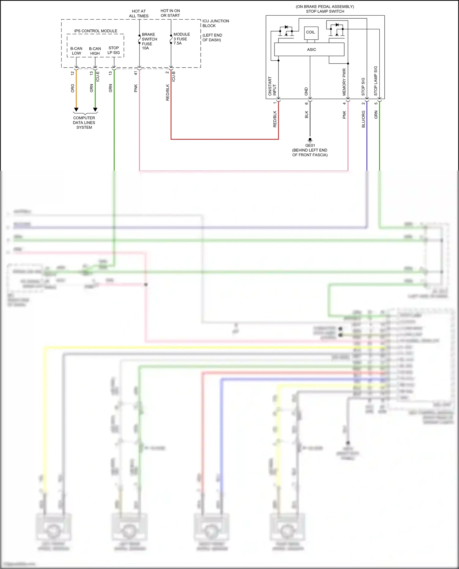 Wiring diagram esc control module for Hyundai Avante VII (2020-2024) (1 of 10)
