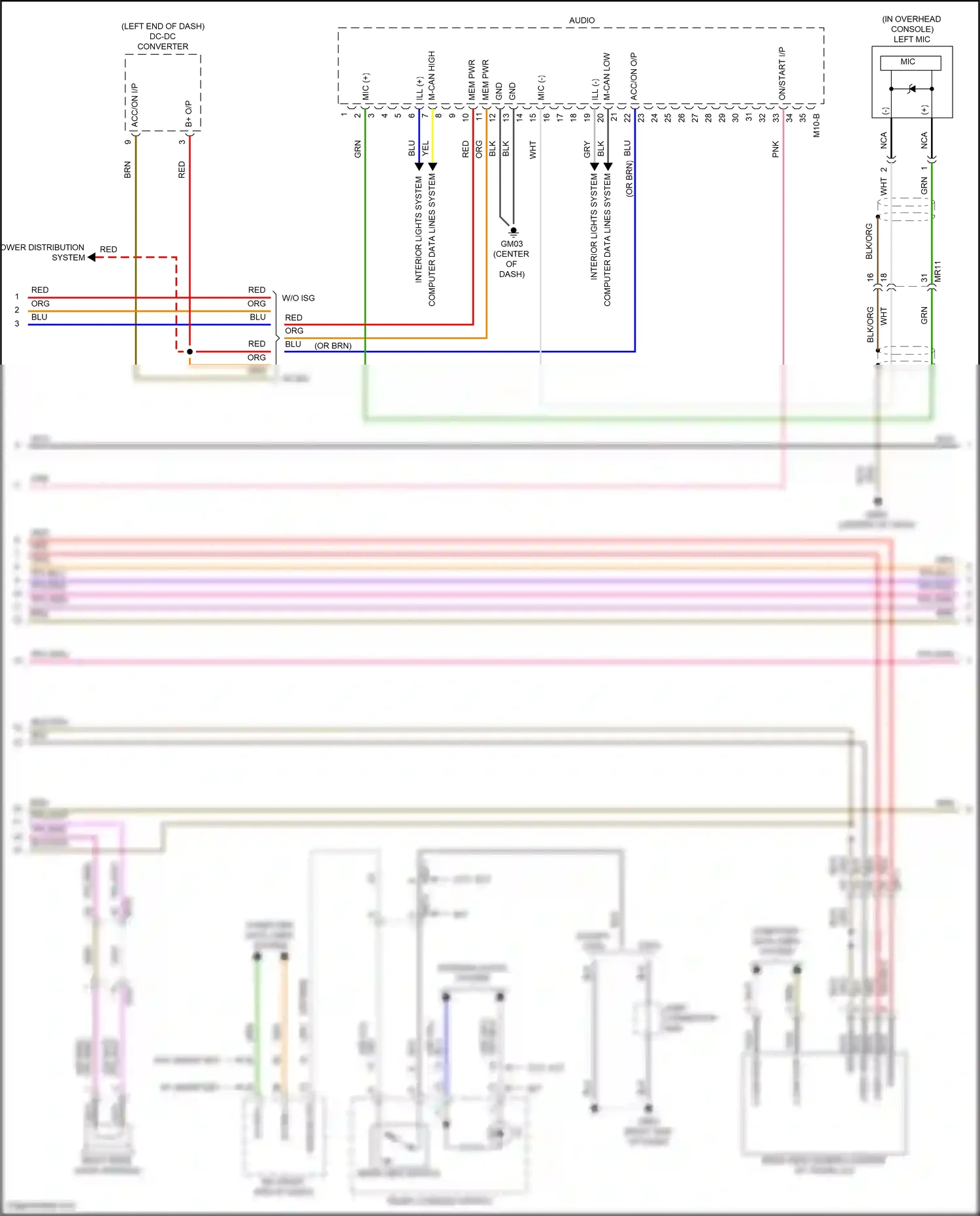 Wiring diagram front console switch for Hyundai Avante VII (2020-2024) (19 of 27)