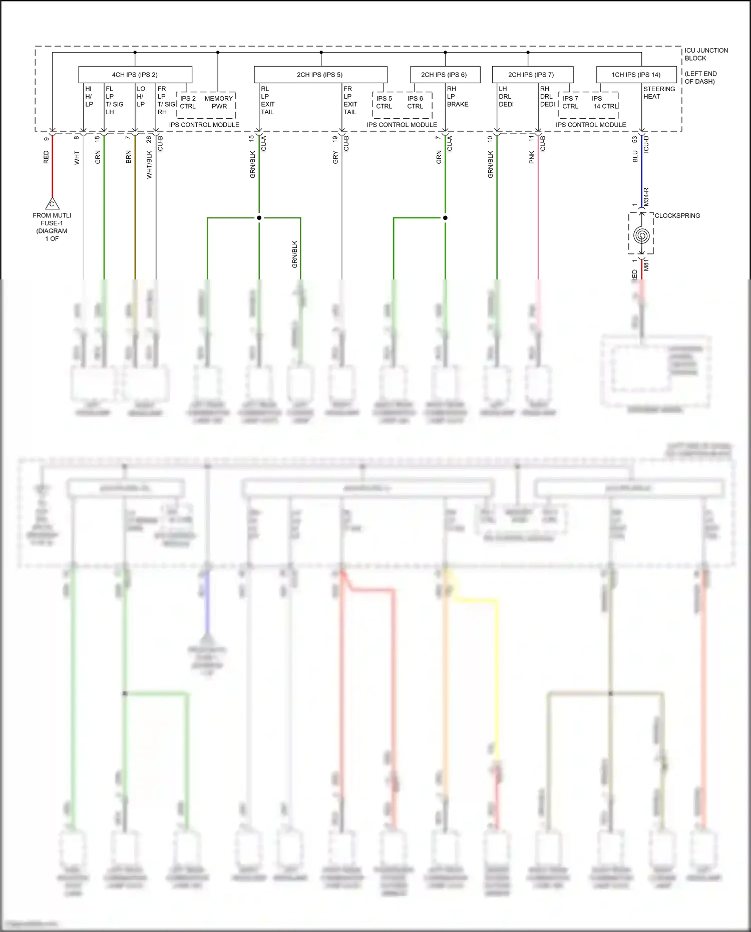 Wiring diagram ips control module for Hyundai Avante VII (2020-2024) (50 of 66)