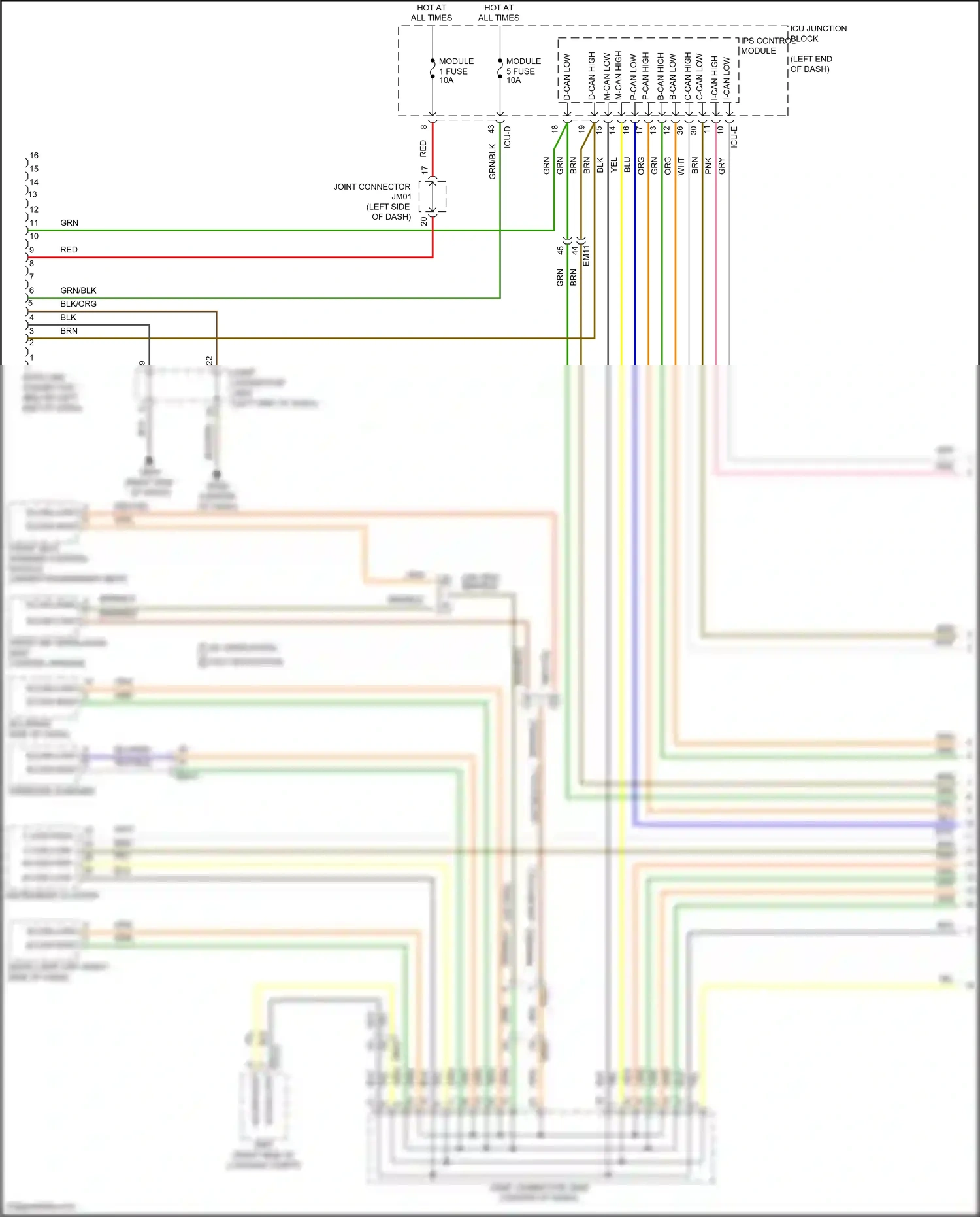 Wiring diagram ips control module for Hyundai Avante VII (2020-2024) (32 of 66)