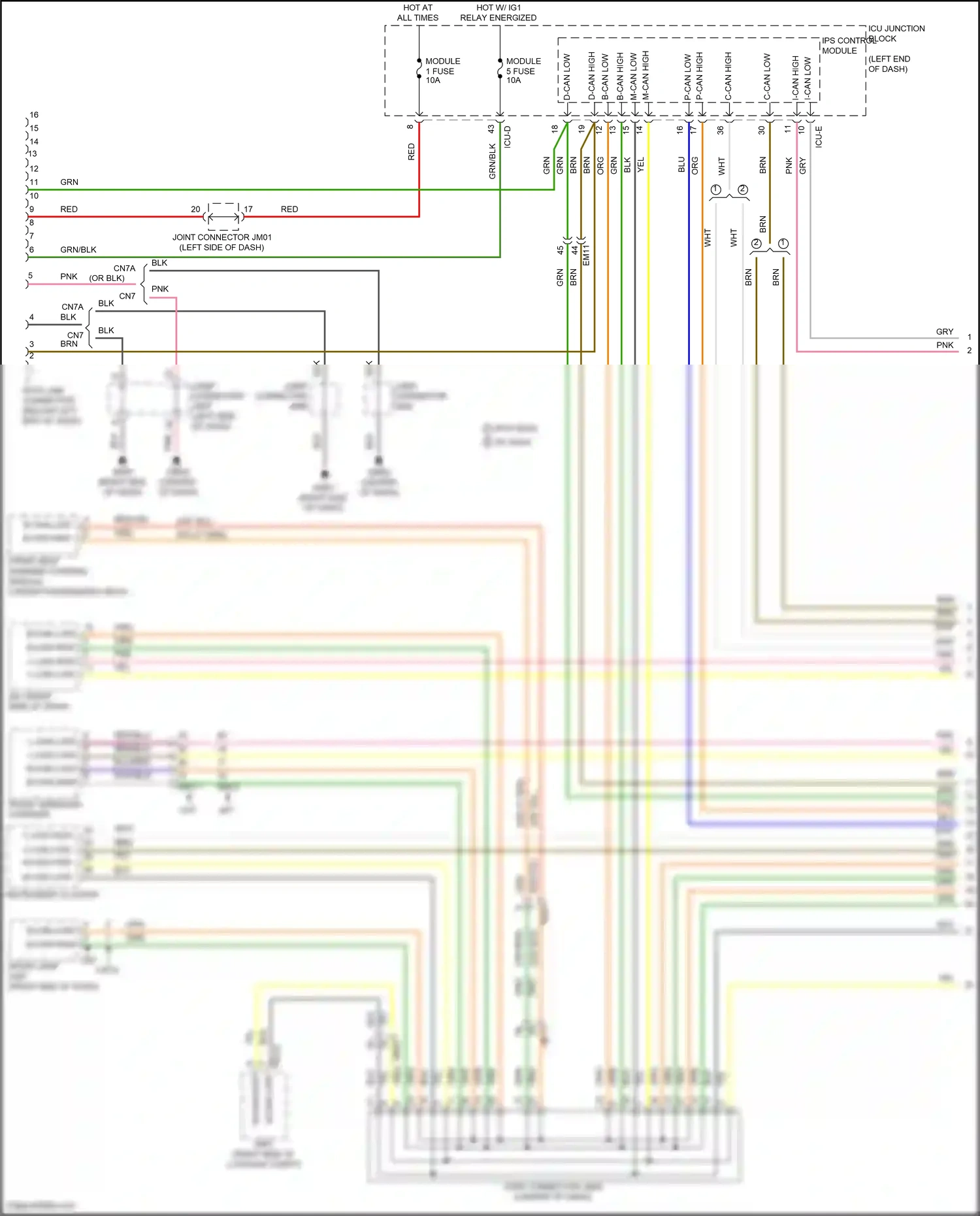 Wiring diagram ips control module for Hyundai Avante VII (2020-2024) (31 of 66)
