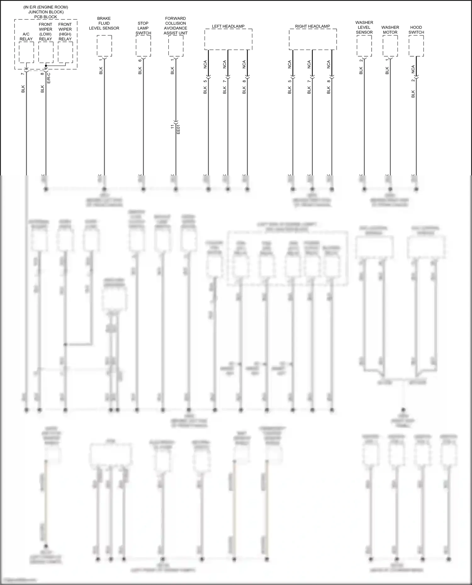 Wiring diagram map sensor shield for Hyundai Avante VII (2020-2024) (2 of 2)