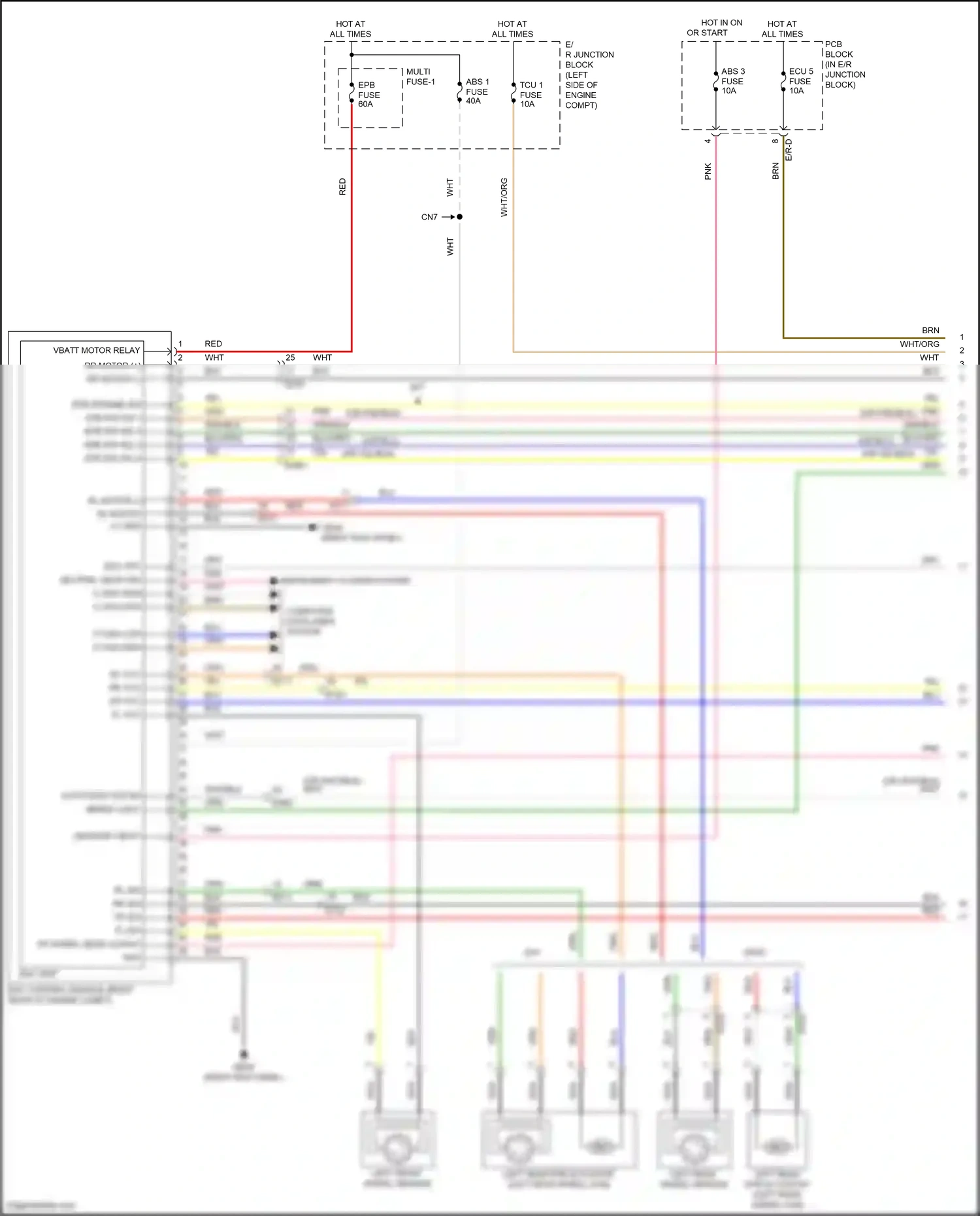 Wiring diagram on/start input for Hyundai Avante VII (2020-2024) (11 of 42)