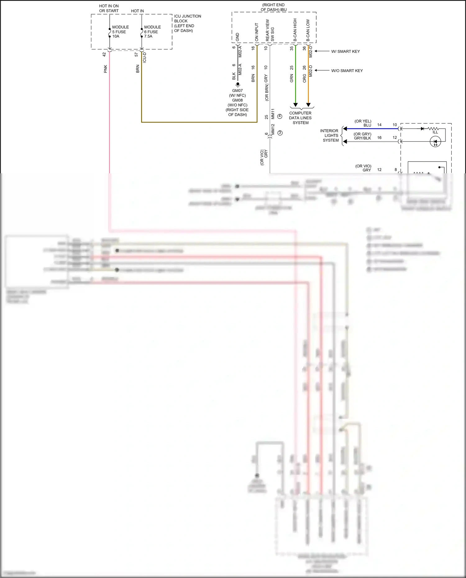 Wiring diagram on/start input for Hyundai Avante VII (2020-2024) (19 of 42)