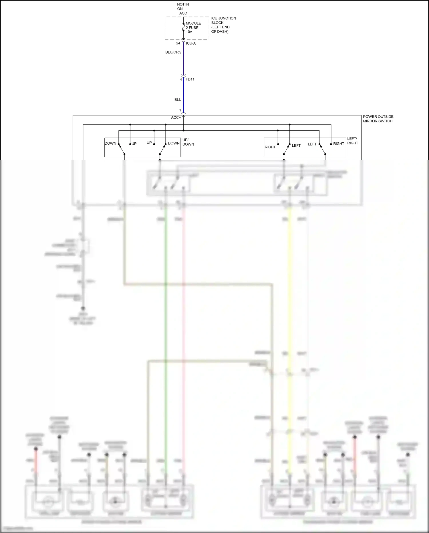 Wiring diagram selector switch for Hyundai Avante VII (2020-2024) (1 of 1)