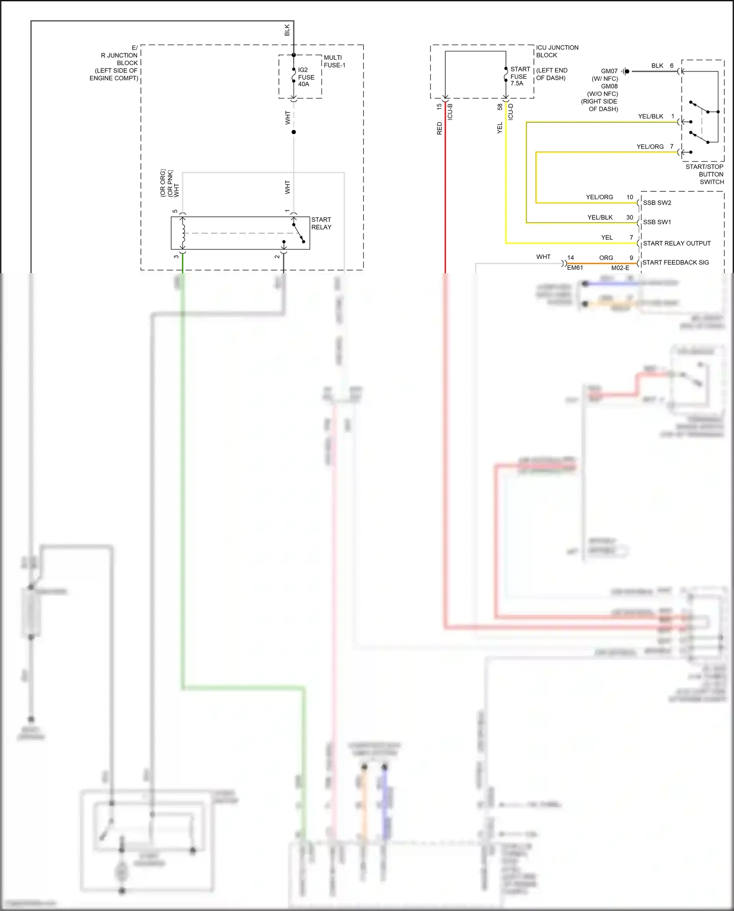 Wiring diagram start/stop button switch for Hyundai Avante VII (2020-2024) (9 of 10)