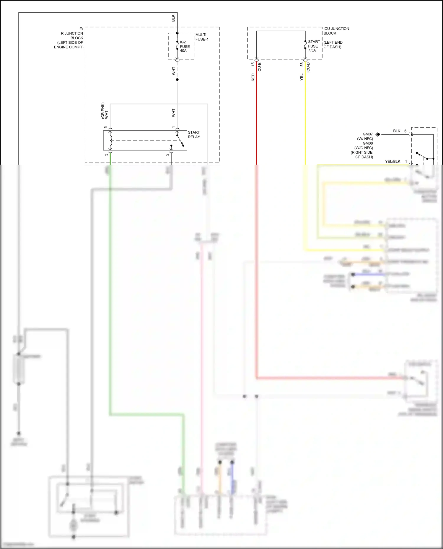 Wiring diagram start/stop button switch for Hyundai Avante VII (2020-2024) (8 of 10)