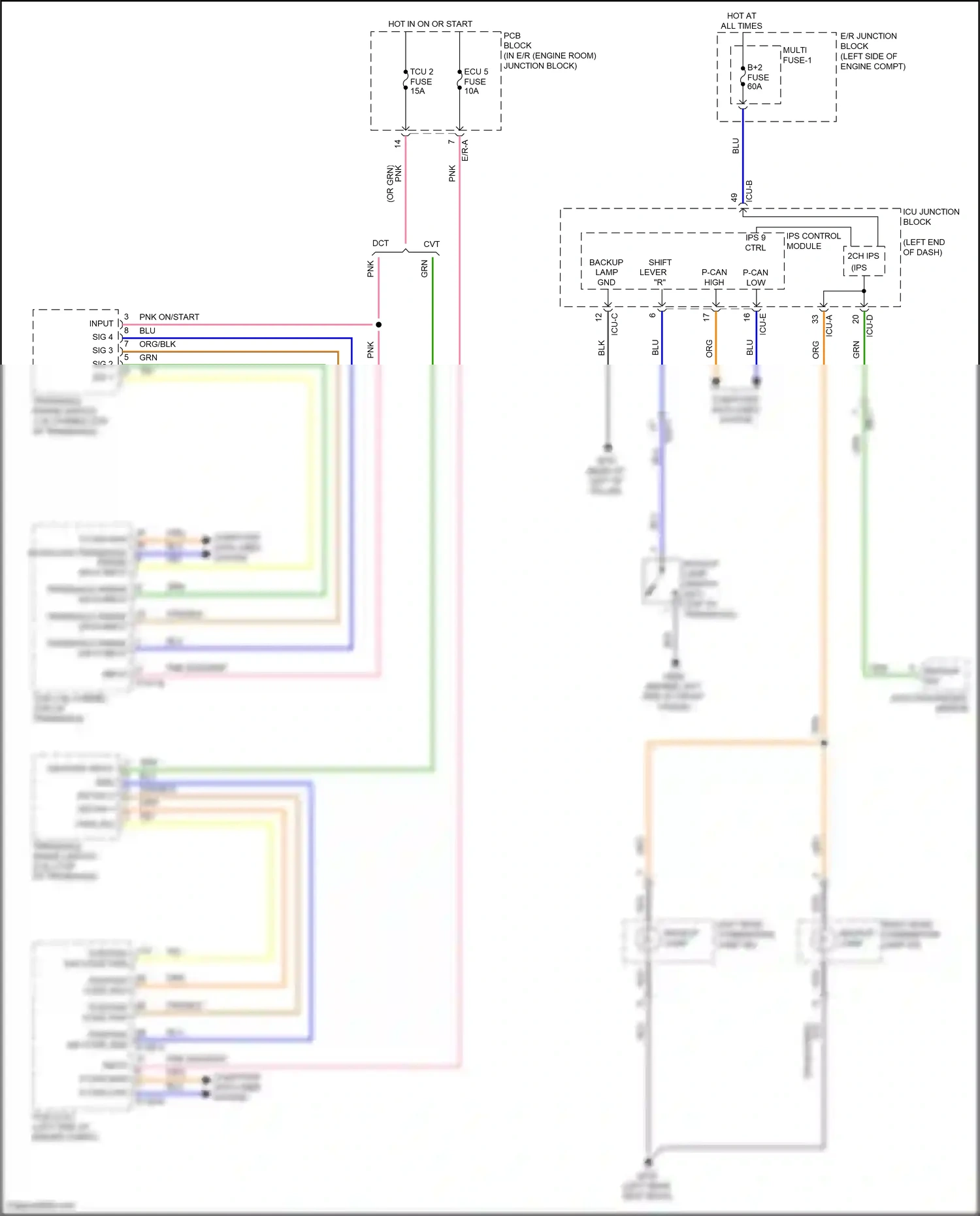 Wiring diagram transaxle range sw n input for Hyundai Avante VII (2020-2024) (1 of 1)