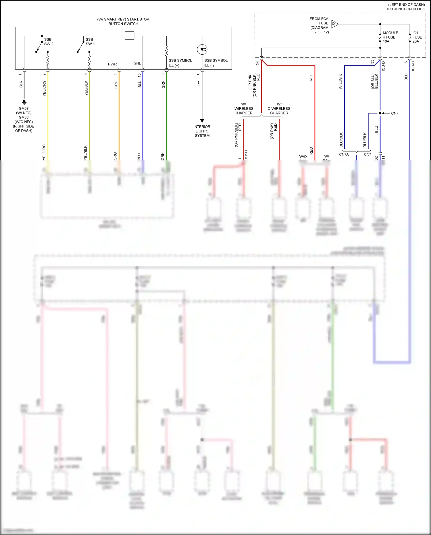 Wiring diagram transaxle range switch for Hyundai Avante VII (2020-2024) (3 of 9)