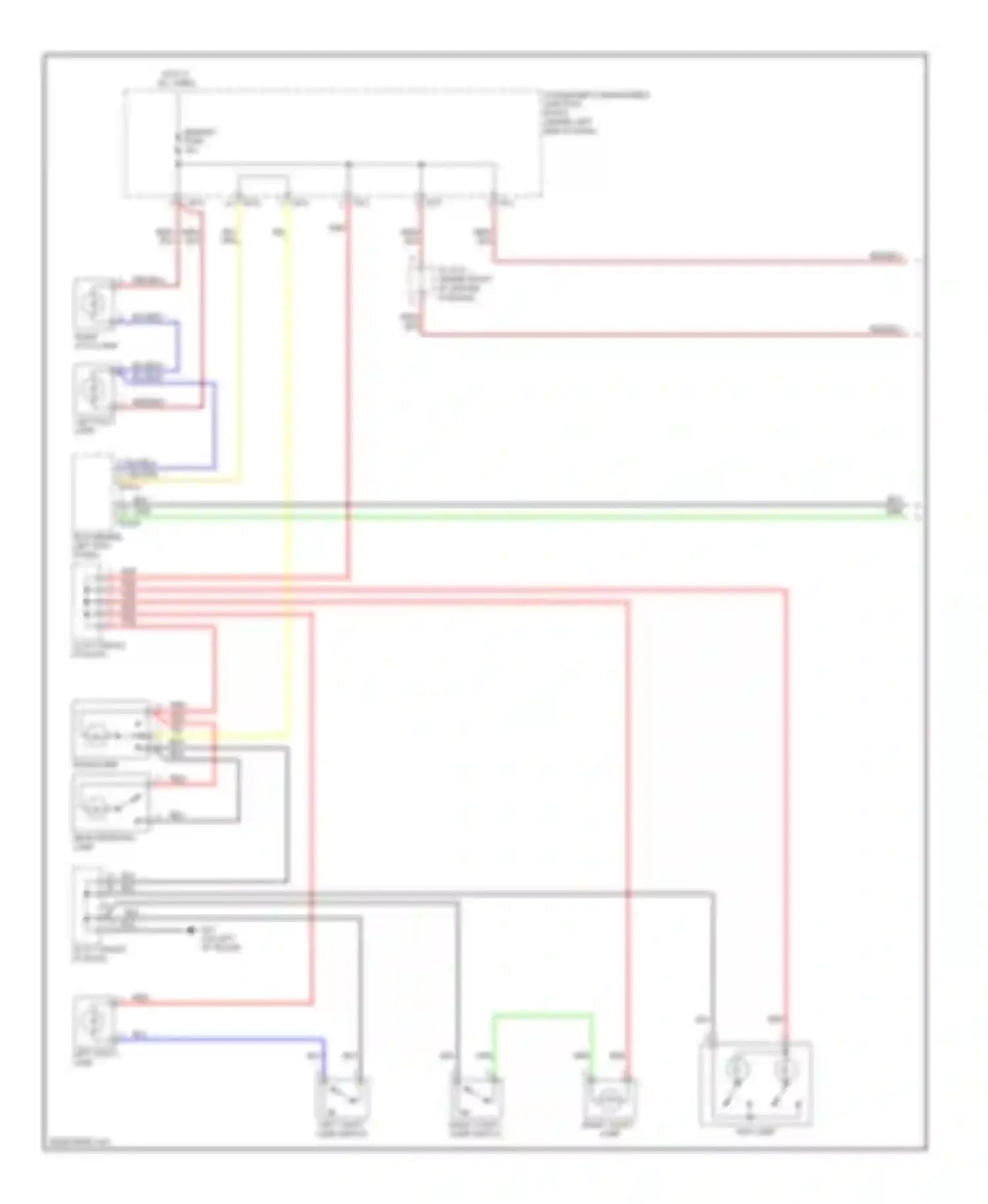 Azera Hyundai I (2005-2011): Courtesy lamps circuit (1 of 2)