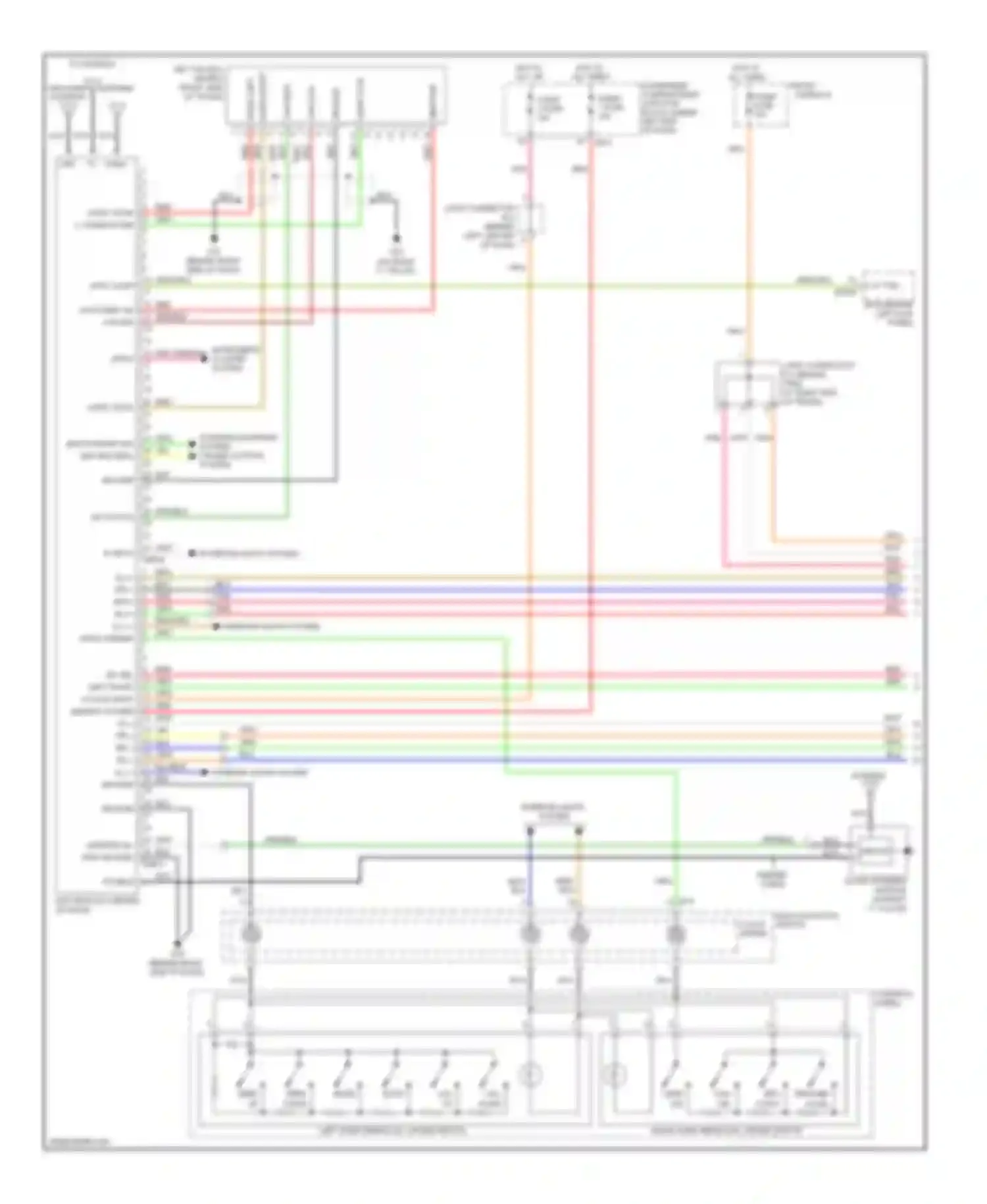 Azera Hyundai I (2005-2011): Navigation circuit, with av amplifier (1 of 2)