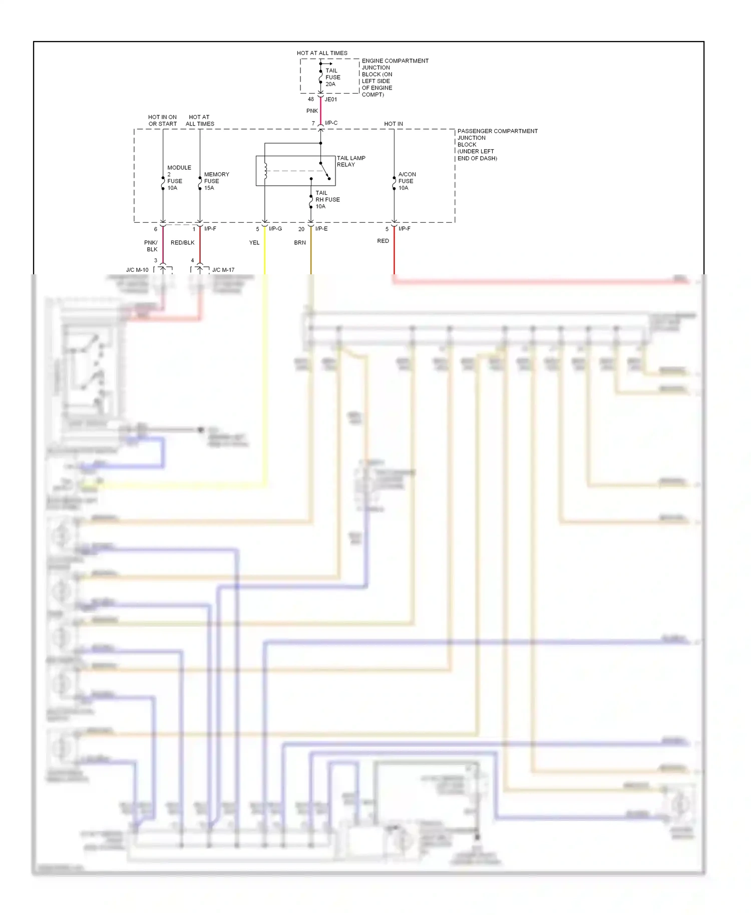 Wiring diagram column ecu for Hyundai Azera I (2005-2011) (4 of 5)