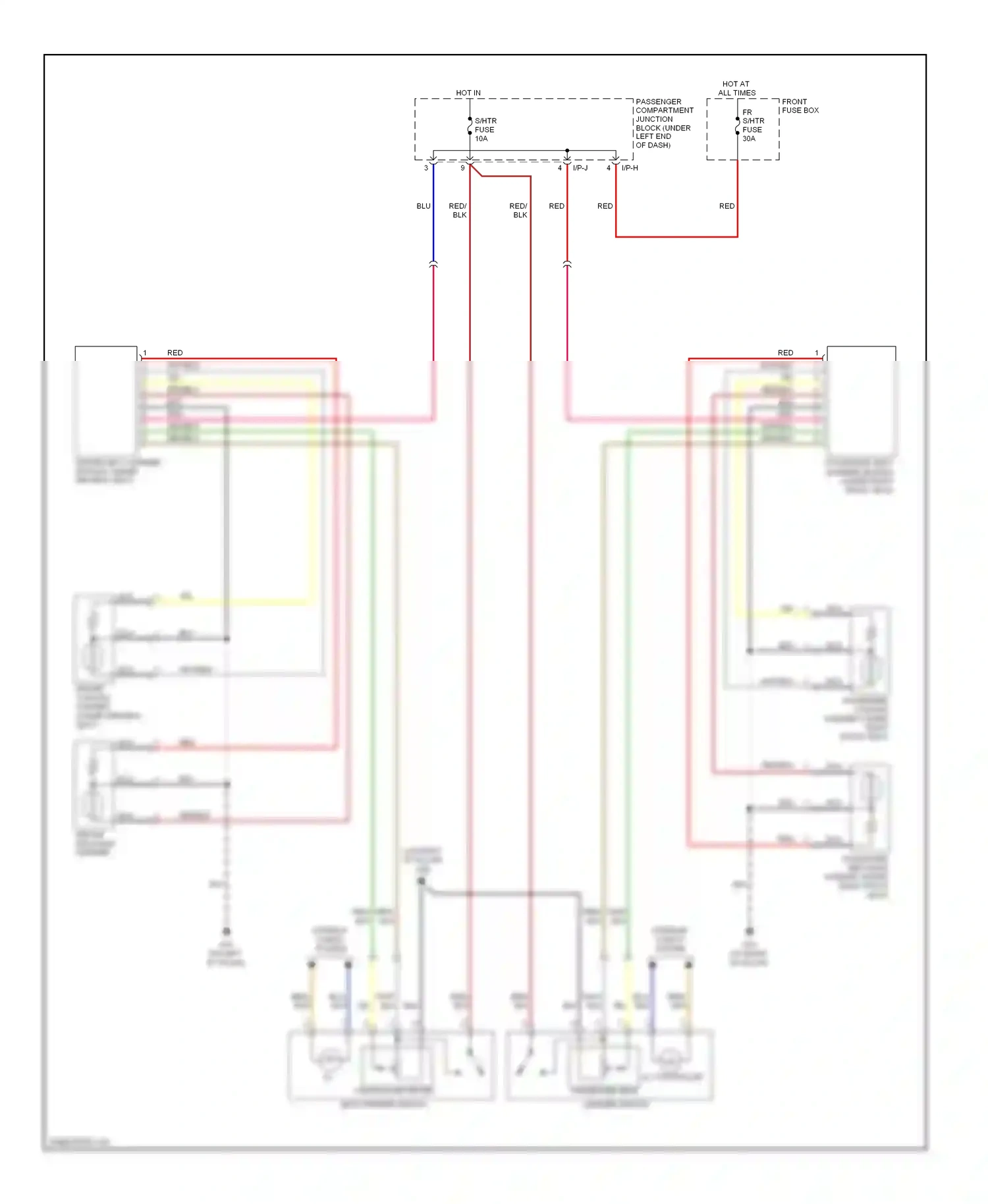 Wiring diagram controller driver seat warmer switch for Hyundai Azera I (2005-2011) (1 of 1)