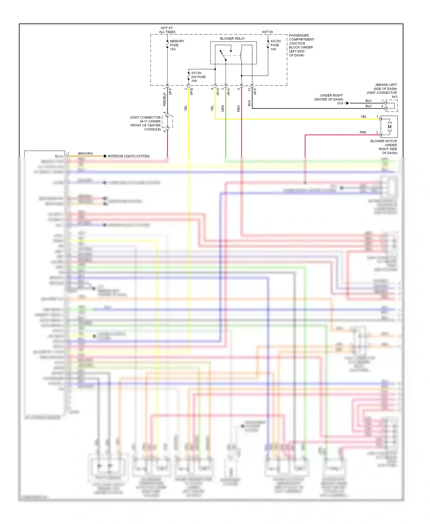 Wiring diagram defogger system for Hyundai Azera I (2005-2011) (1 of 4)