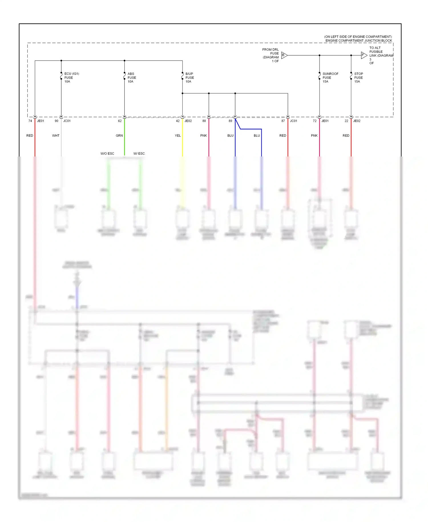 Wiring diagram esc switch for Hyundai Azera I (2005-2011) (3 of 4)