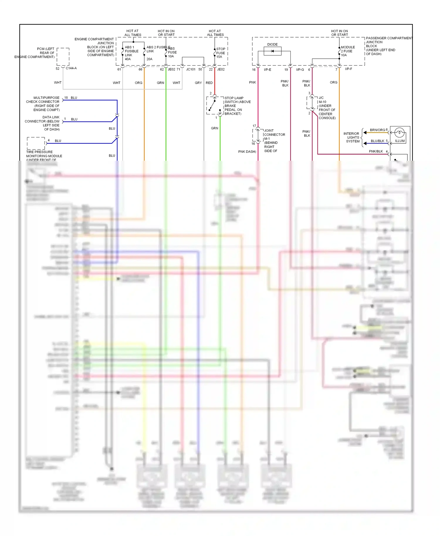 Wiring diagram esc switch for Hyundai Azera I (2005-2011) (1 of 4)