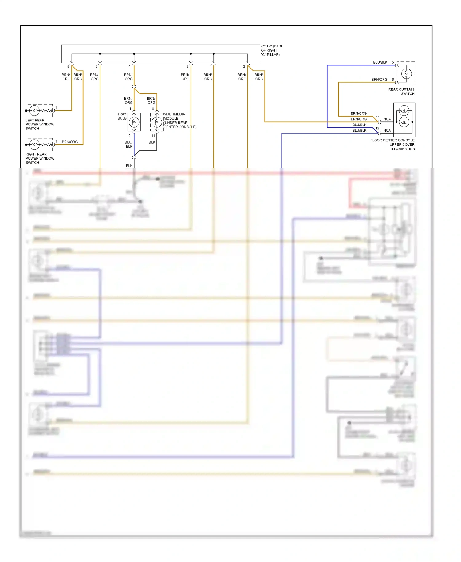 Wiring diagram front cigarette lighter for Hyundai Azera I (2005-2011) (2 of 3)