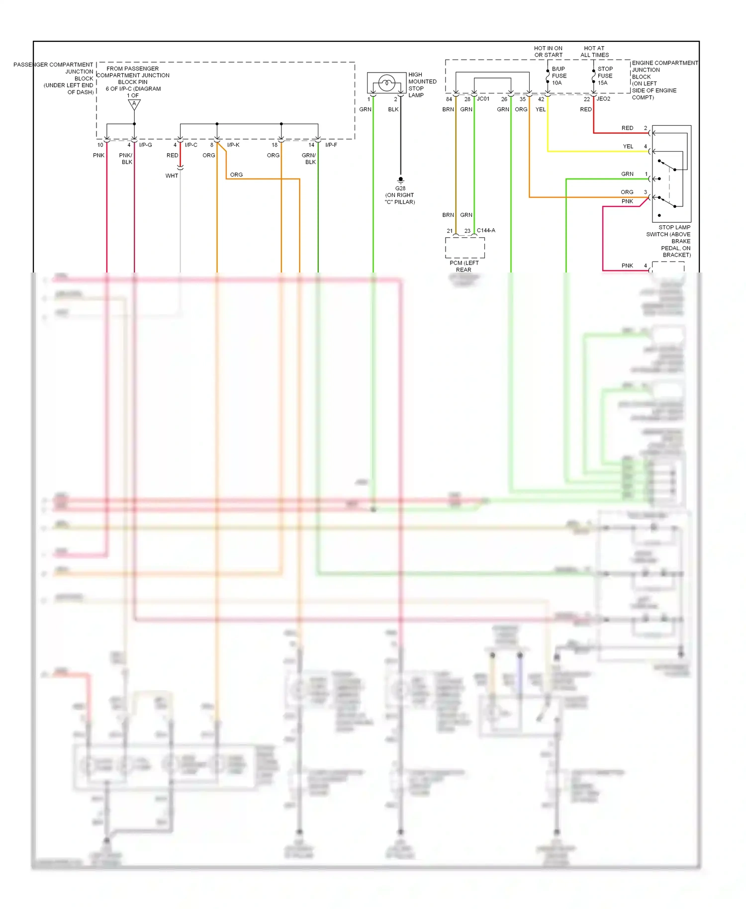 Wiring diagram hazard switch for Hyundai Azera I (2005-2011) (2 of 5)