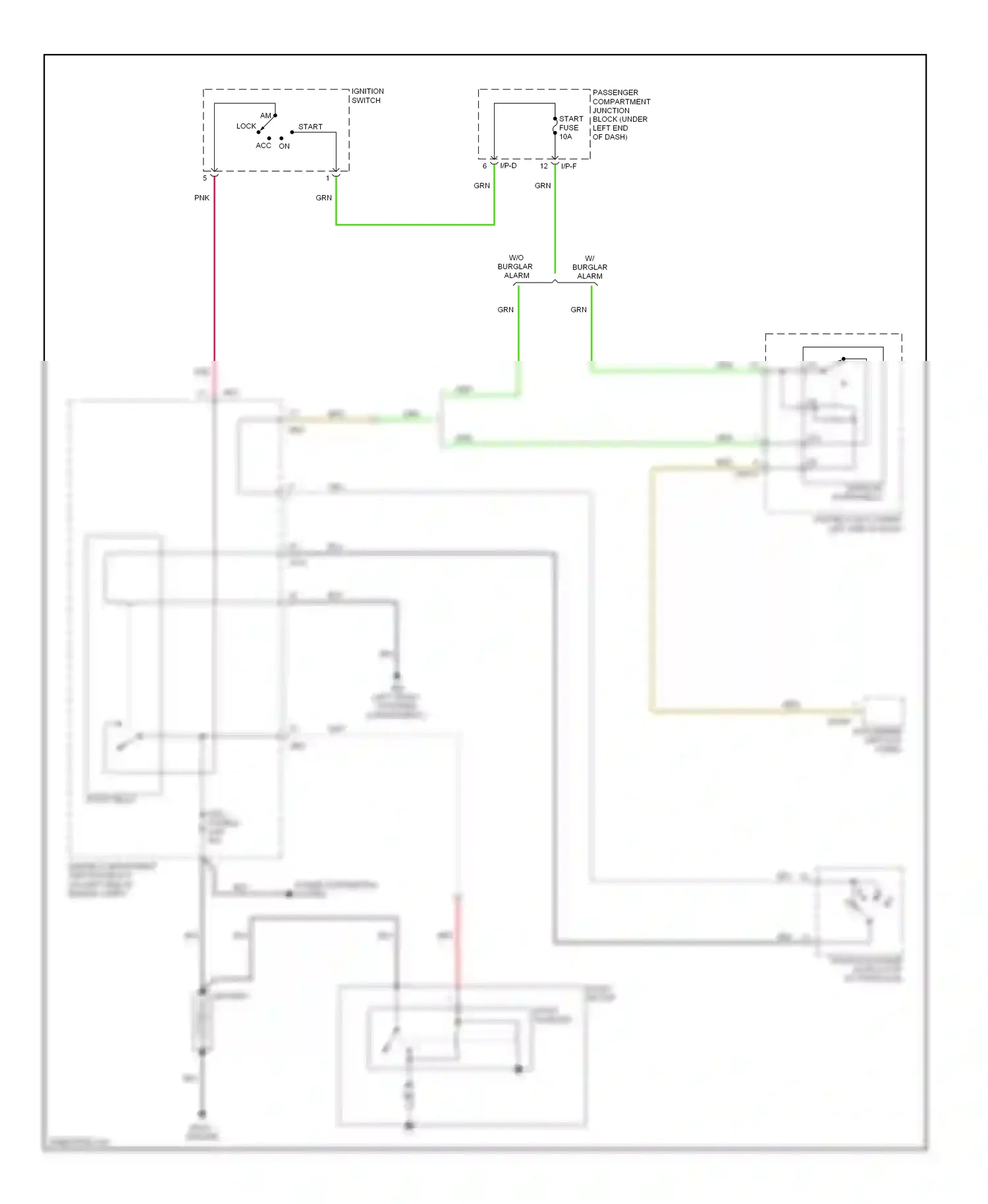 Wiring diagram ignition switch for Hyundai Azera I (2005-2011) (2 of 2)