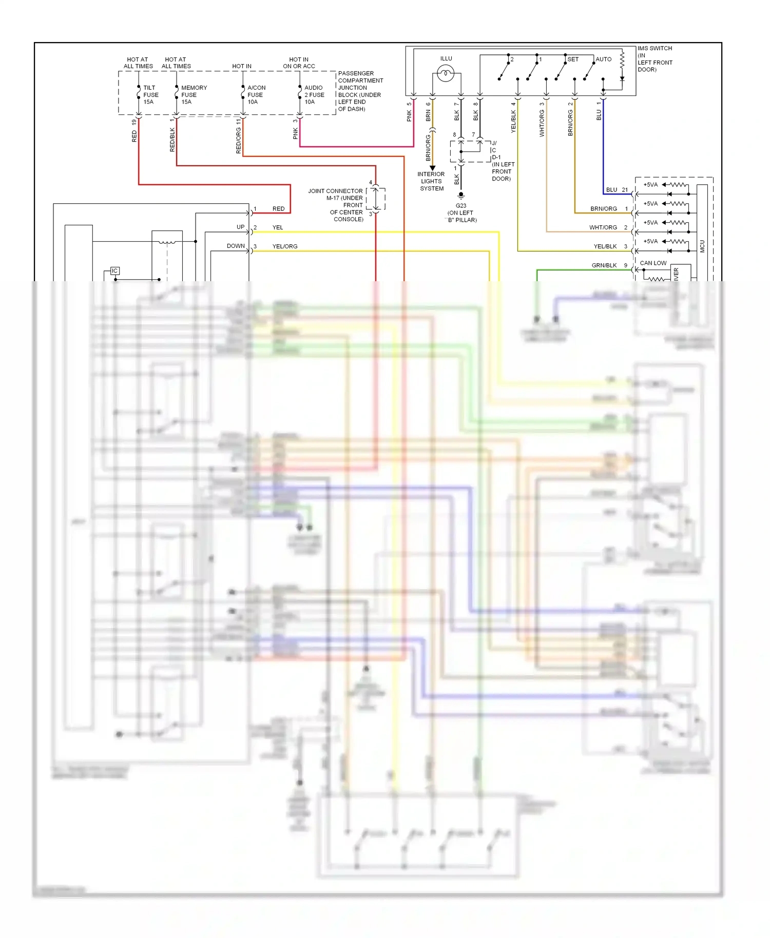 Wiring diagram limit switch for Hyundai Azera I (2005-2011) (1 of 1)