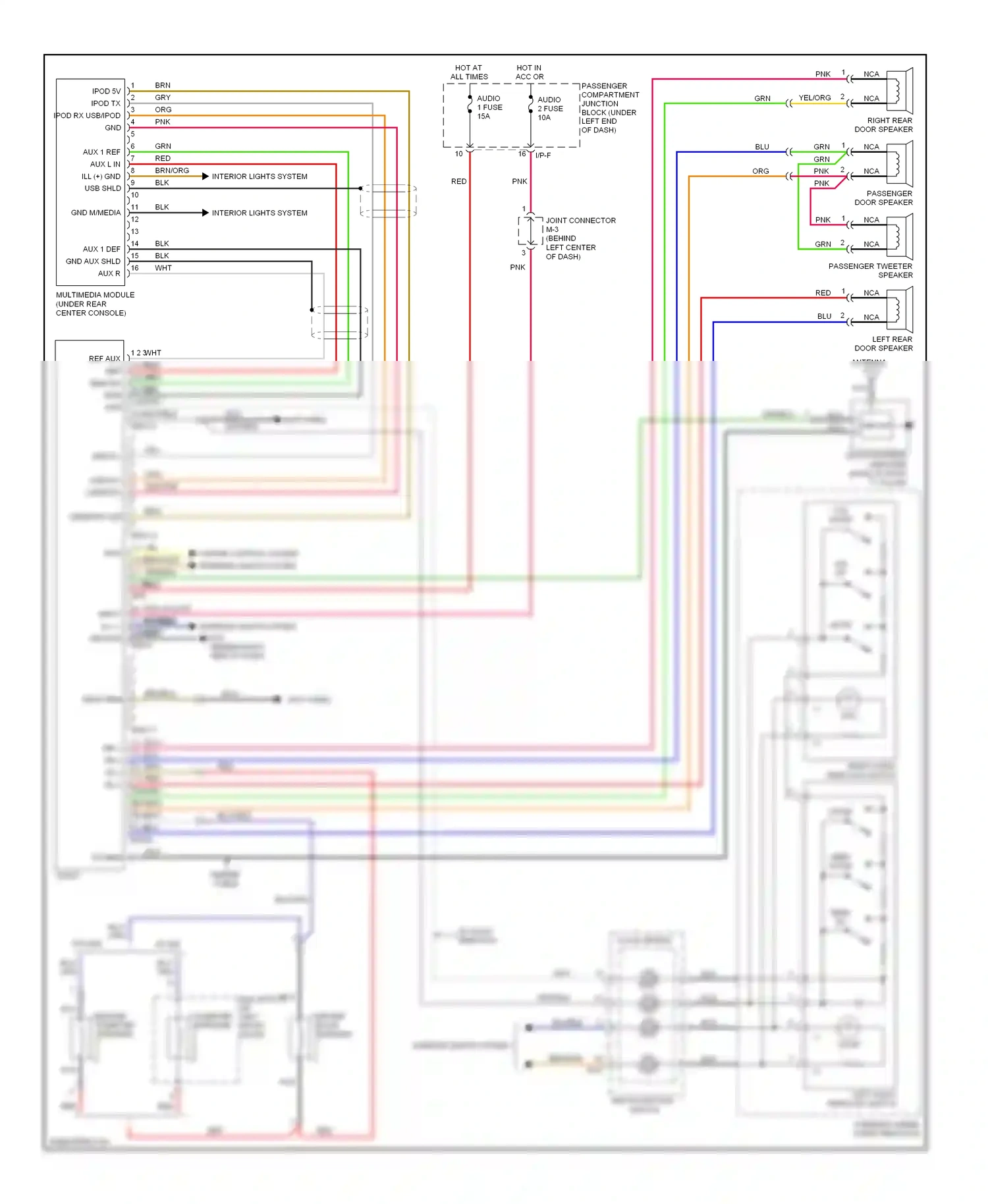 Wiring diagram multi- function switch for Hyundai Azera I (2005-2011) (12 of 14)
