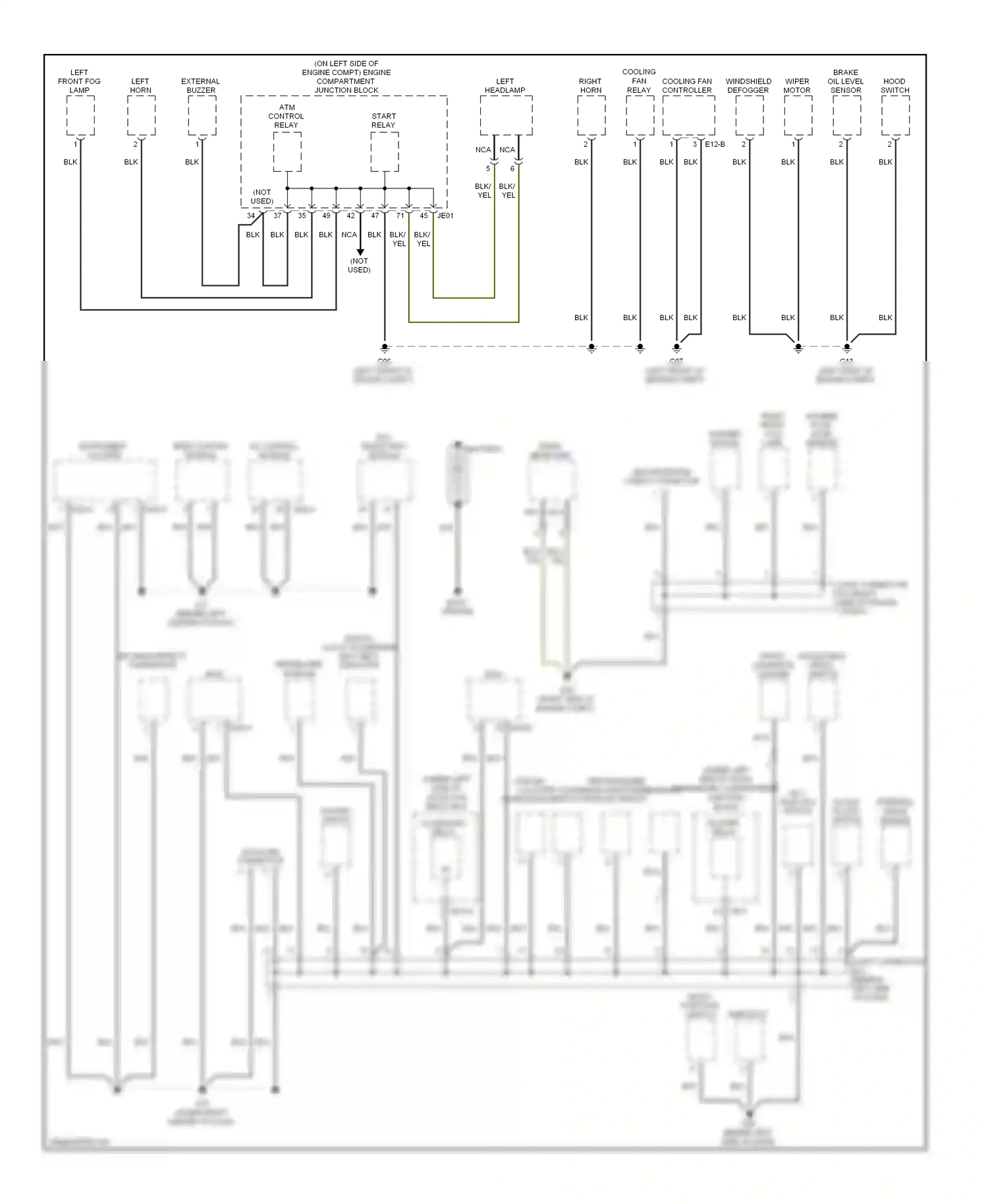 Wiring diagram multi- function switch for Hyundai Azera I (2005-2011) (3 of 14)