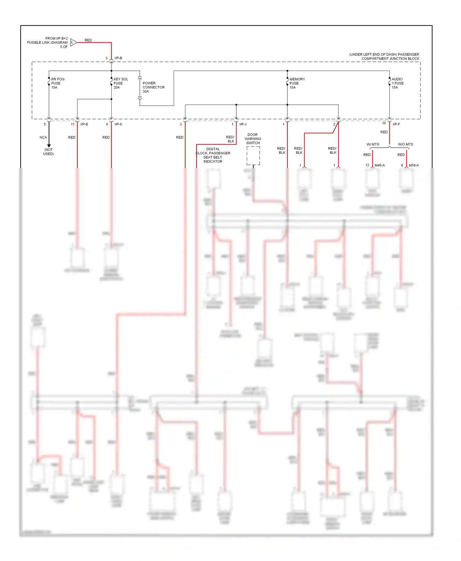 Wiring diagram multi- function switch for Hyundai Azera I (2005-2011) (8 of 14)