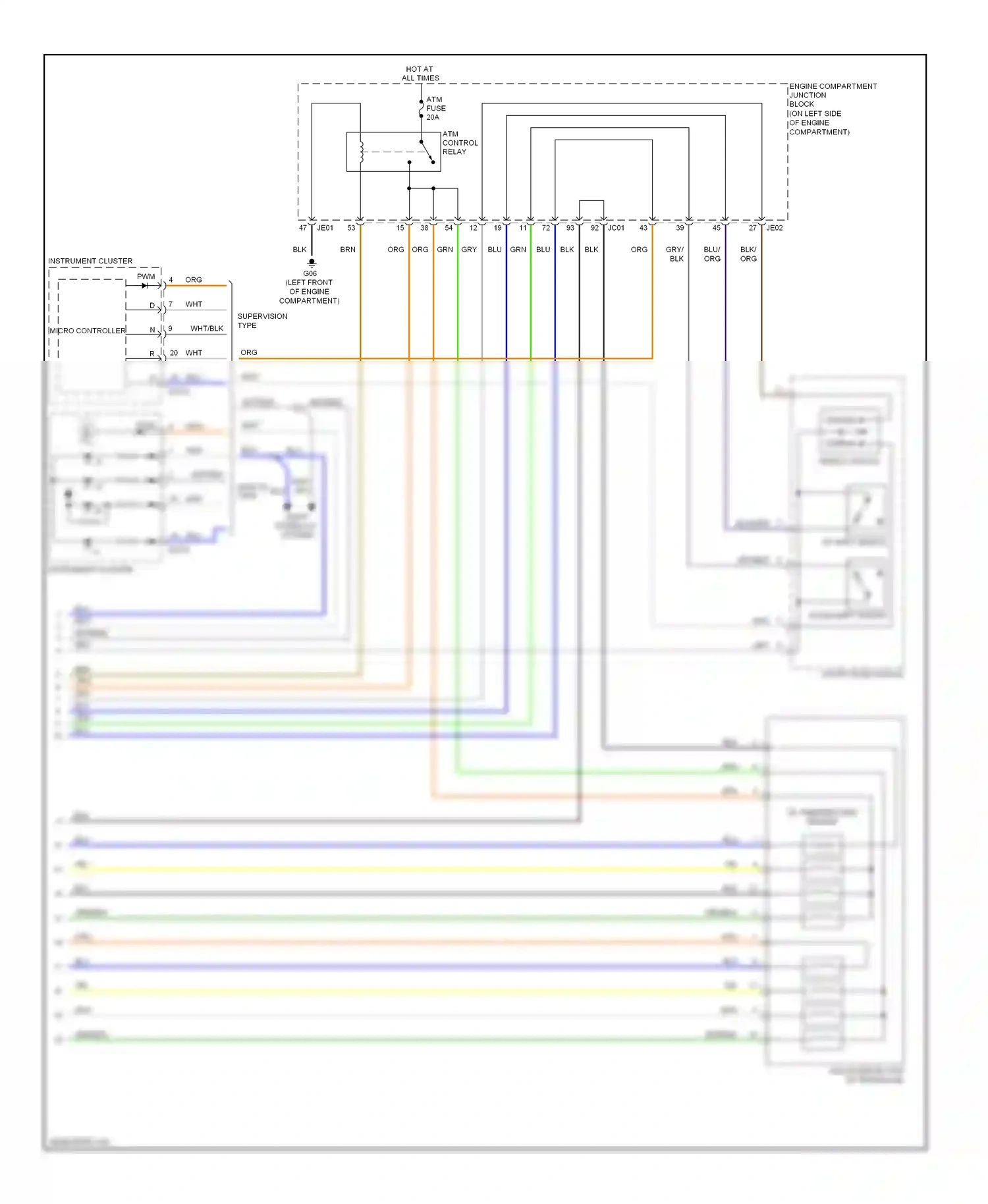 Wiring diagram shift interlock system for Hyundai Azera I (2005-2011) (3 of 5)