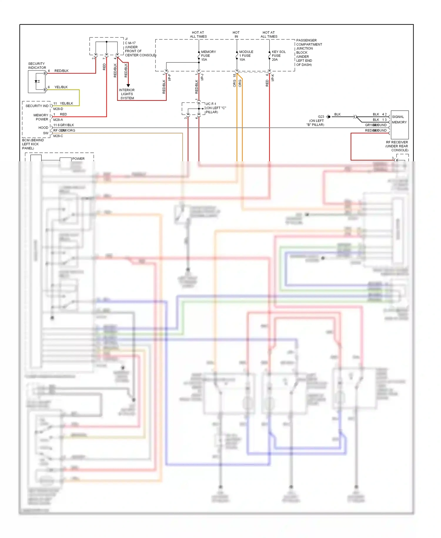 Wiring diagram solid state for Hyundai Azera I (2005-2011) (1 of 2)