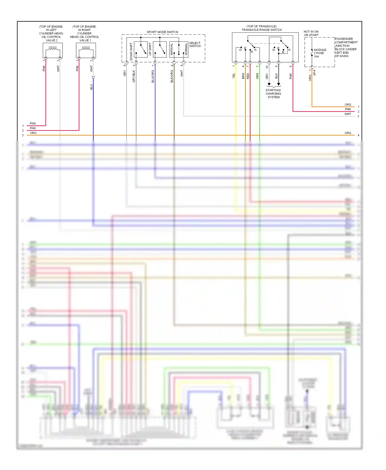 Wiring diagram up shift for Hyundai Azera I (2005-2011) (1 of 4)