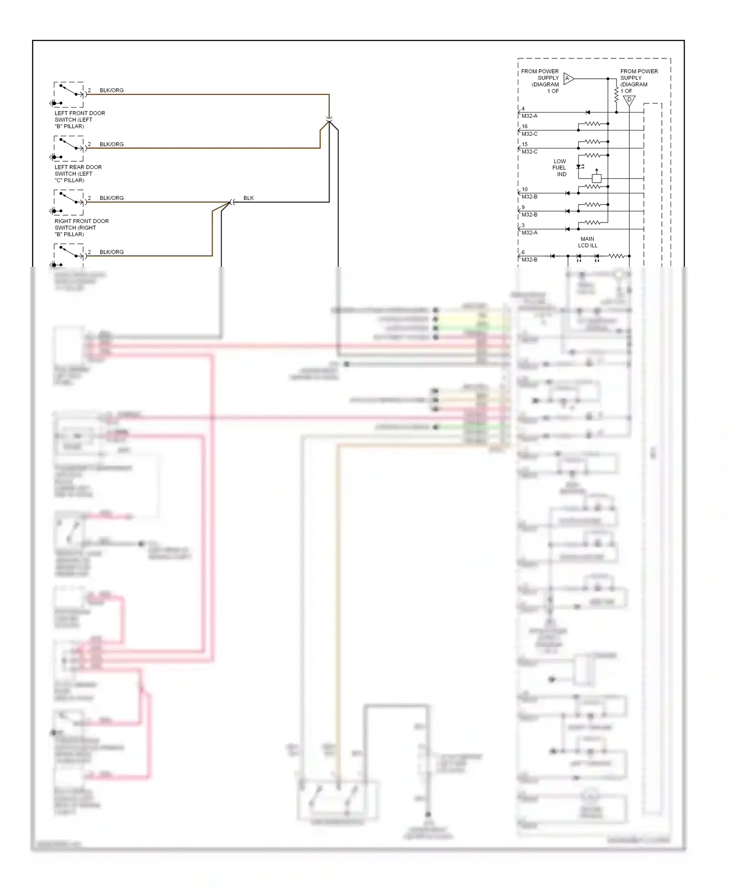 Wiring diagram warning systems for Hyundai Azera I (2005-2011) (2 of 4)