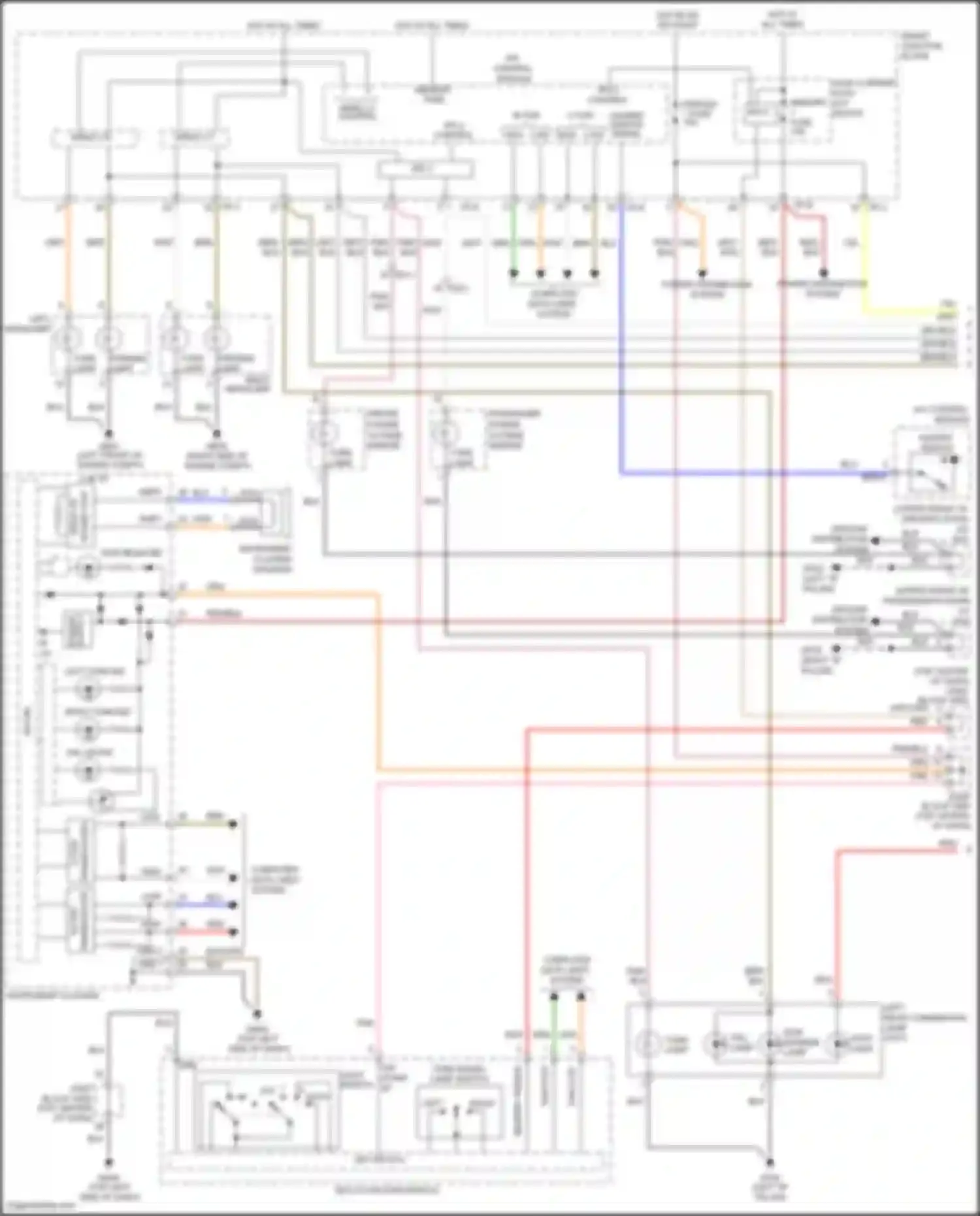 Azera Hyundai II facelift (2014-2017): Exterior lamps circuit (1 of 2)