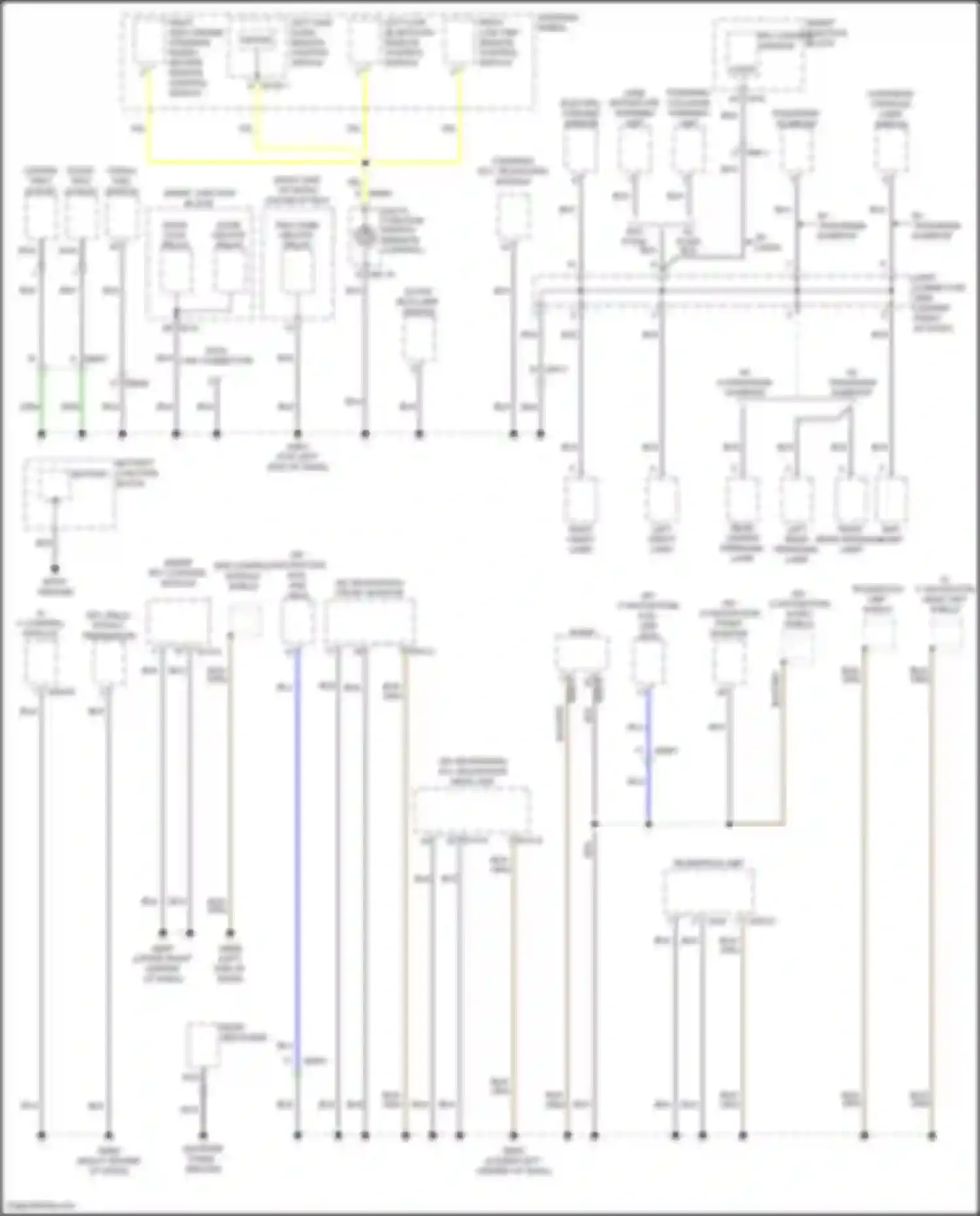Azera Hyundai II facelift (2014-2017): Ground distribution circuit (1 of 5)