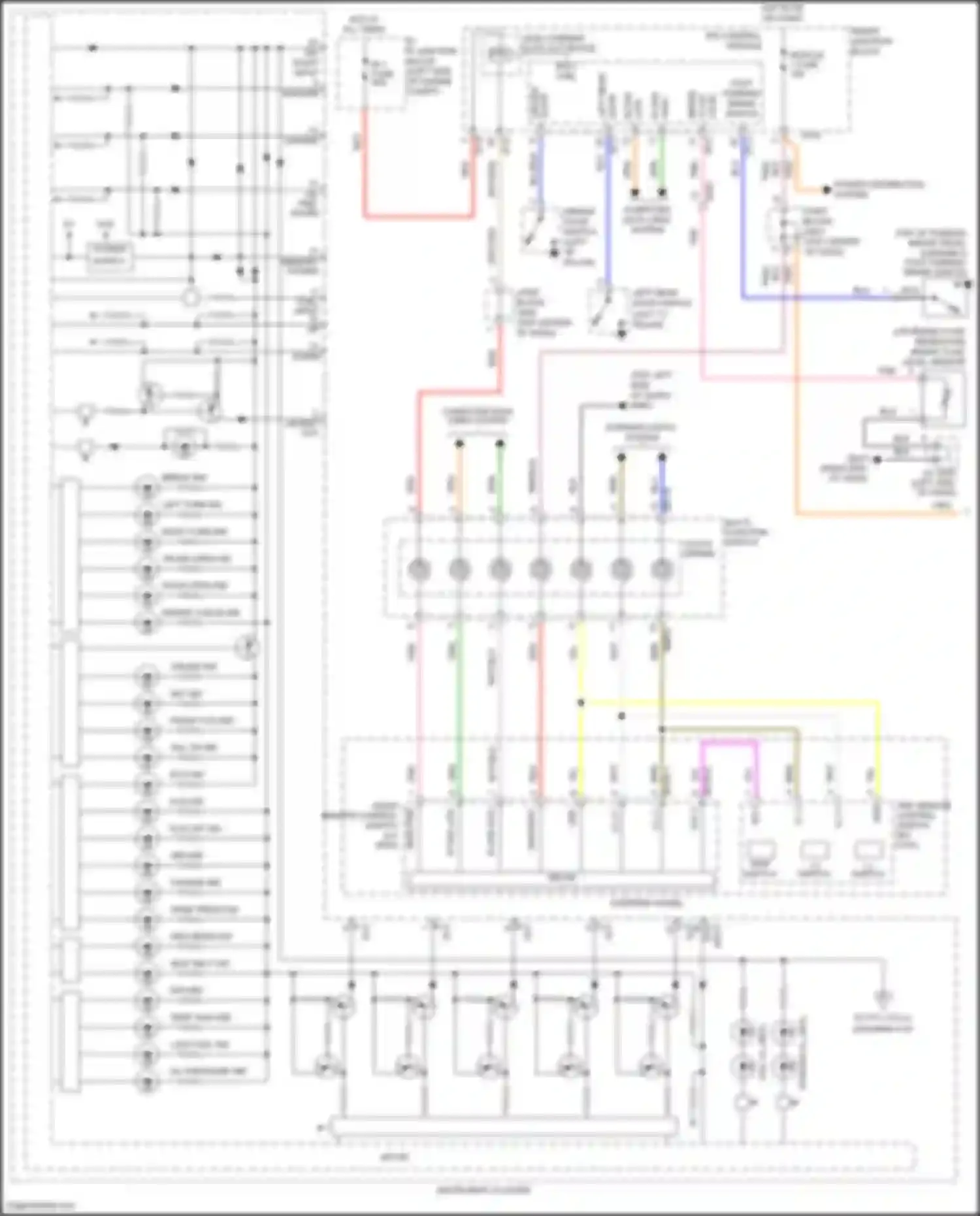 Azera Hyundai II facelift (2014-2017): Instrument cluster circuit (1 of 2)