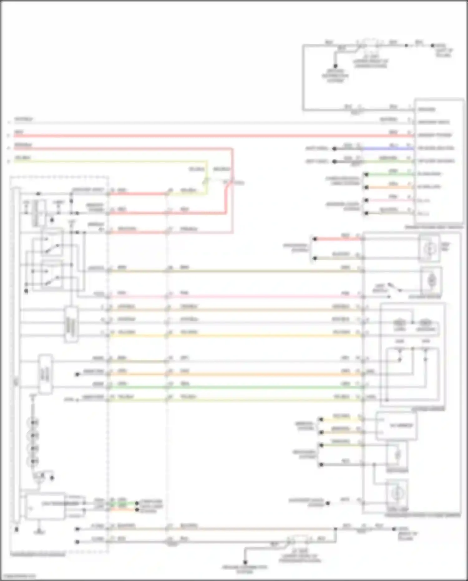 Azera Hyundai II facelift (2014-2017): Memory mirrors circuit (2 of 2)