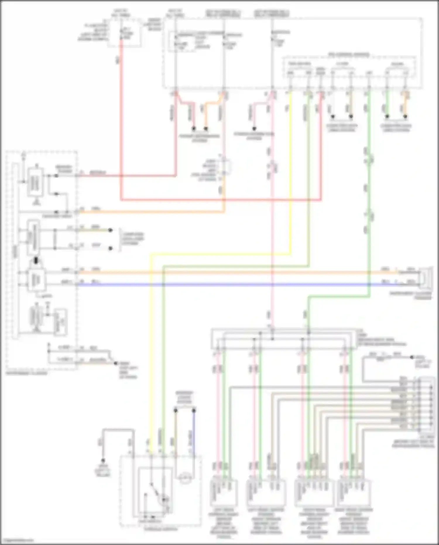 Azera Hyundai II facelift (2014-2017): Parking assistant circuit