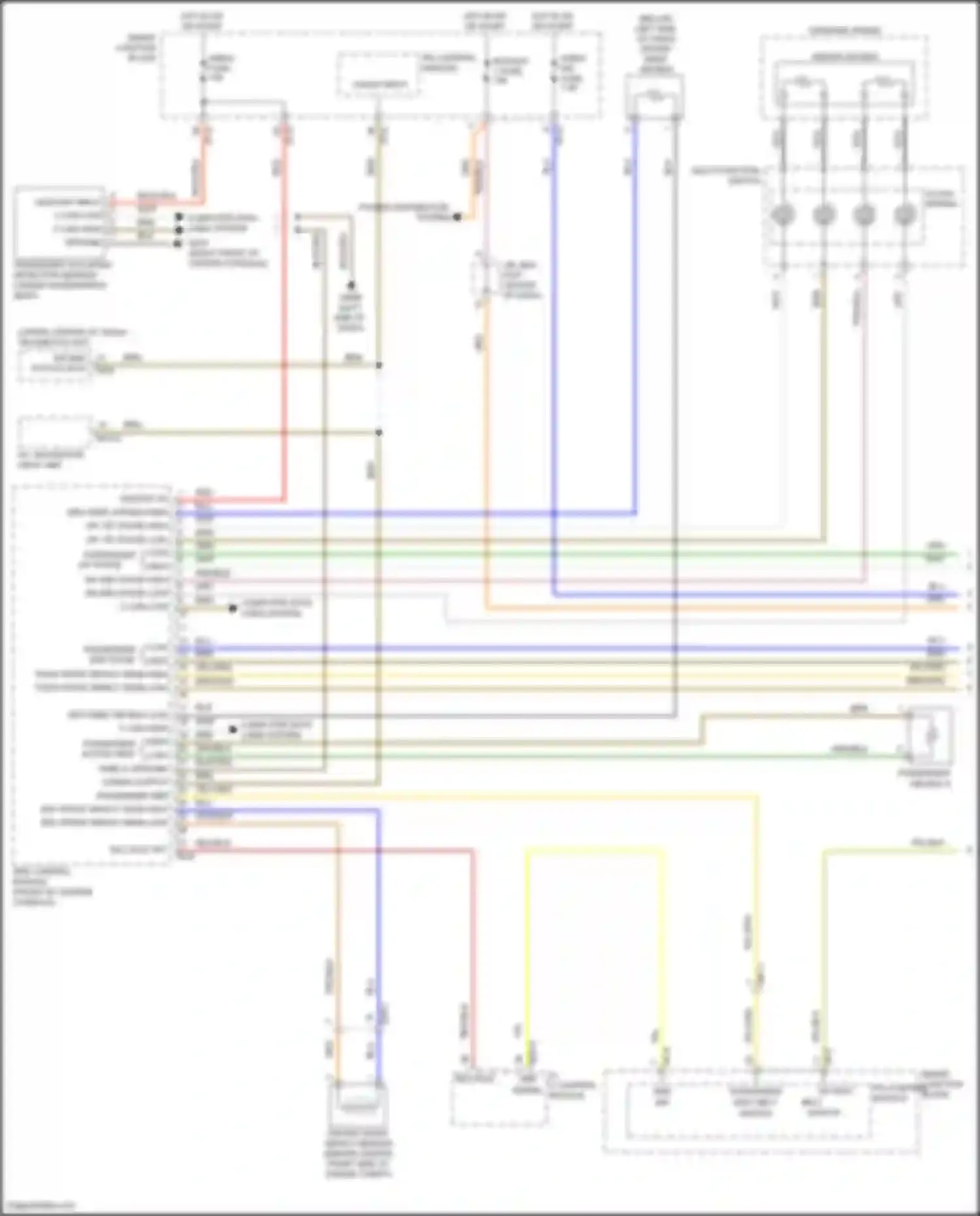 Azera Hyundai II facelift (2014-2017): Supplemental restraints circuit (1 of 3)