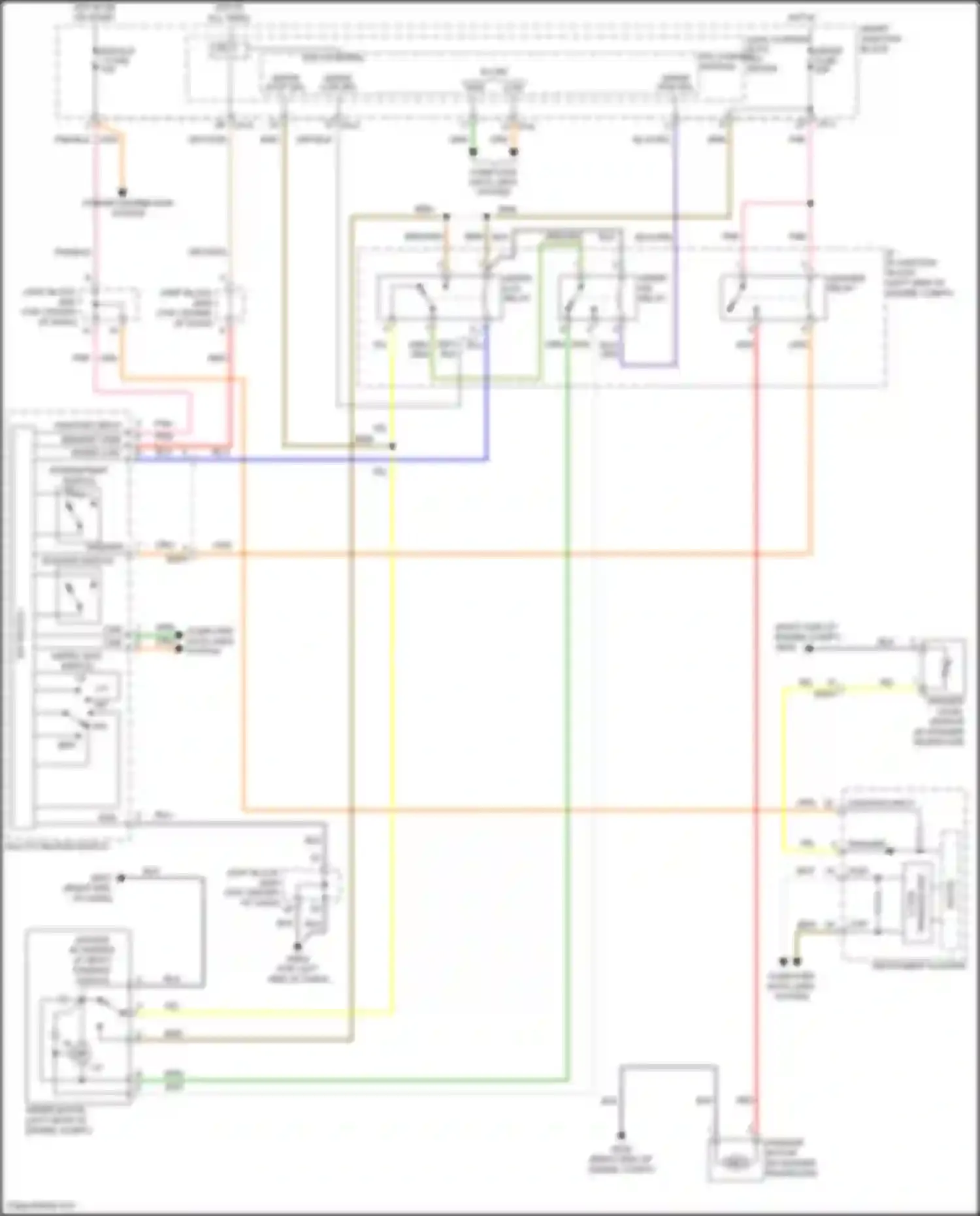 Azera Hyundai II facelift (2014-2017): Wiper/washer circuit