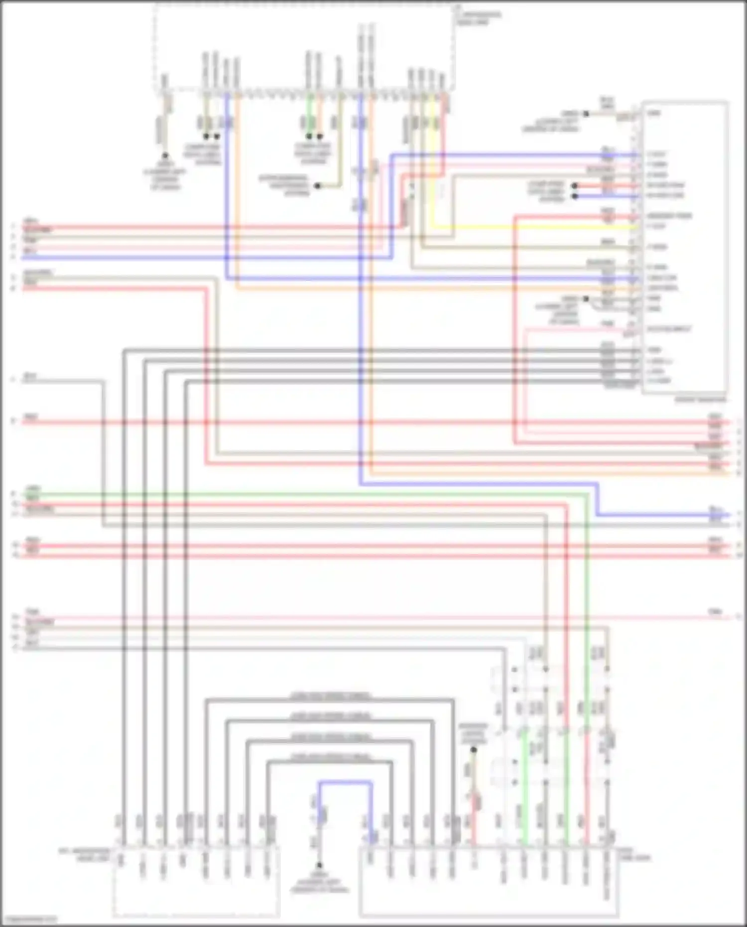 Wiring diagram a/v, navigation head unit for Hyundai Azera II facelift (2014-2017) (15 of 17)