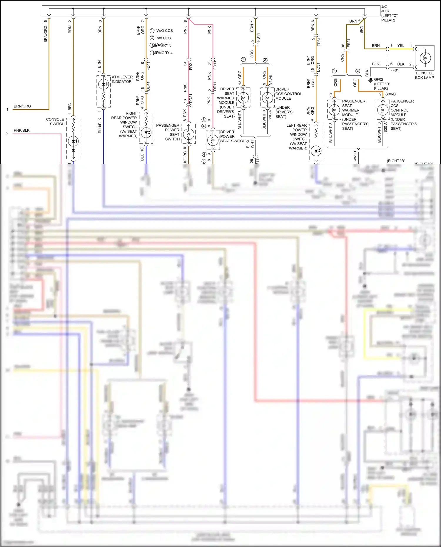 Wiring diagram blu/org for Hyundai Azera II facelift (2014-2017) (17 of 20)